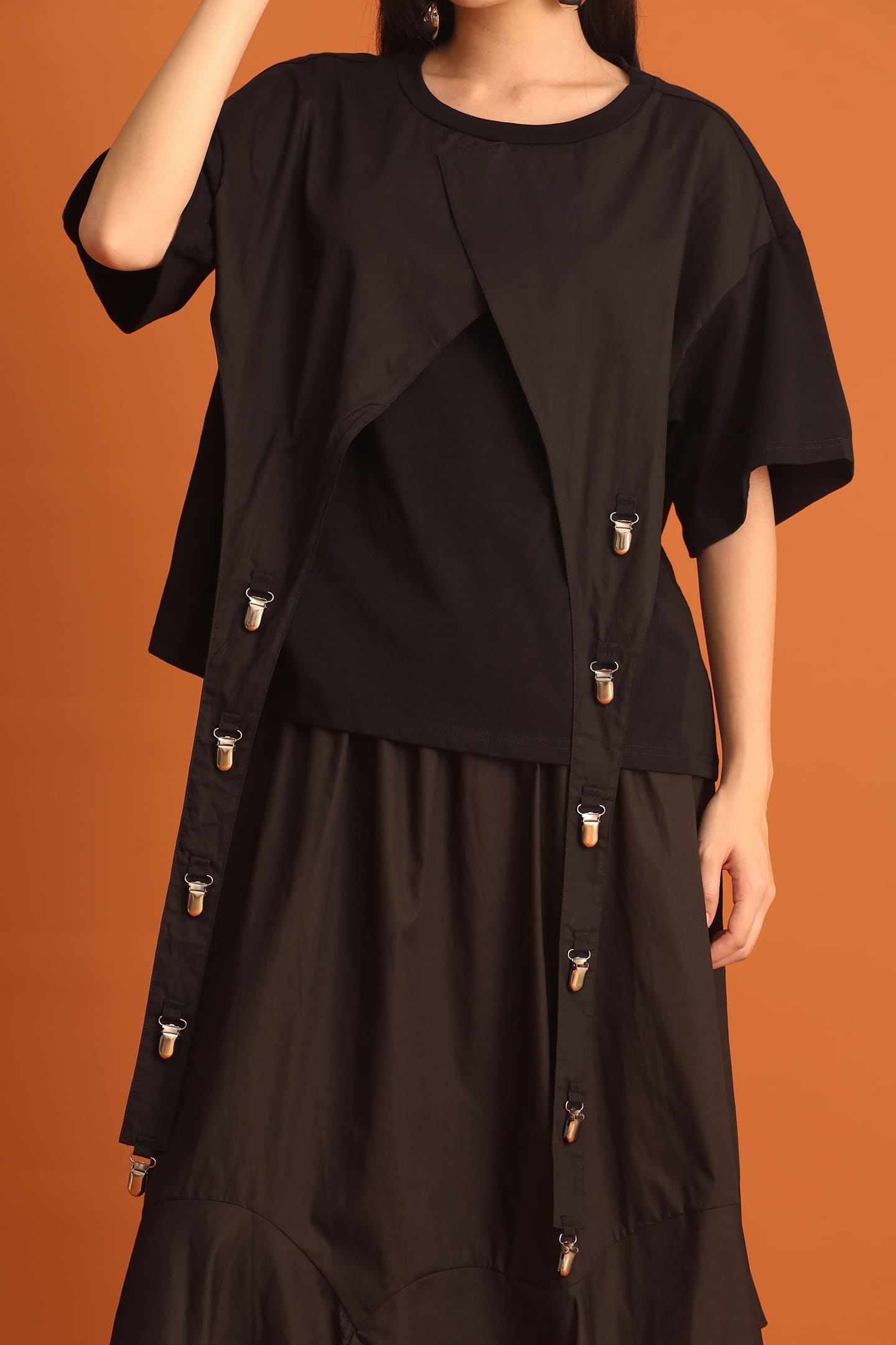 CHOSEN - Haerin Clip Top in Black