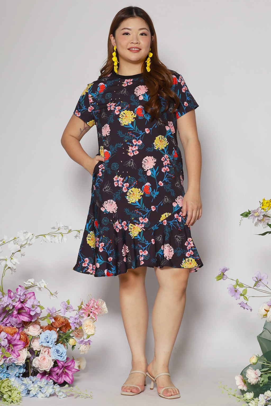 Bundchen Dress in Floral Harmony
