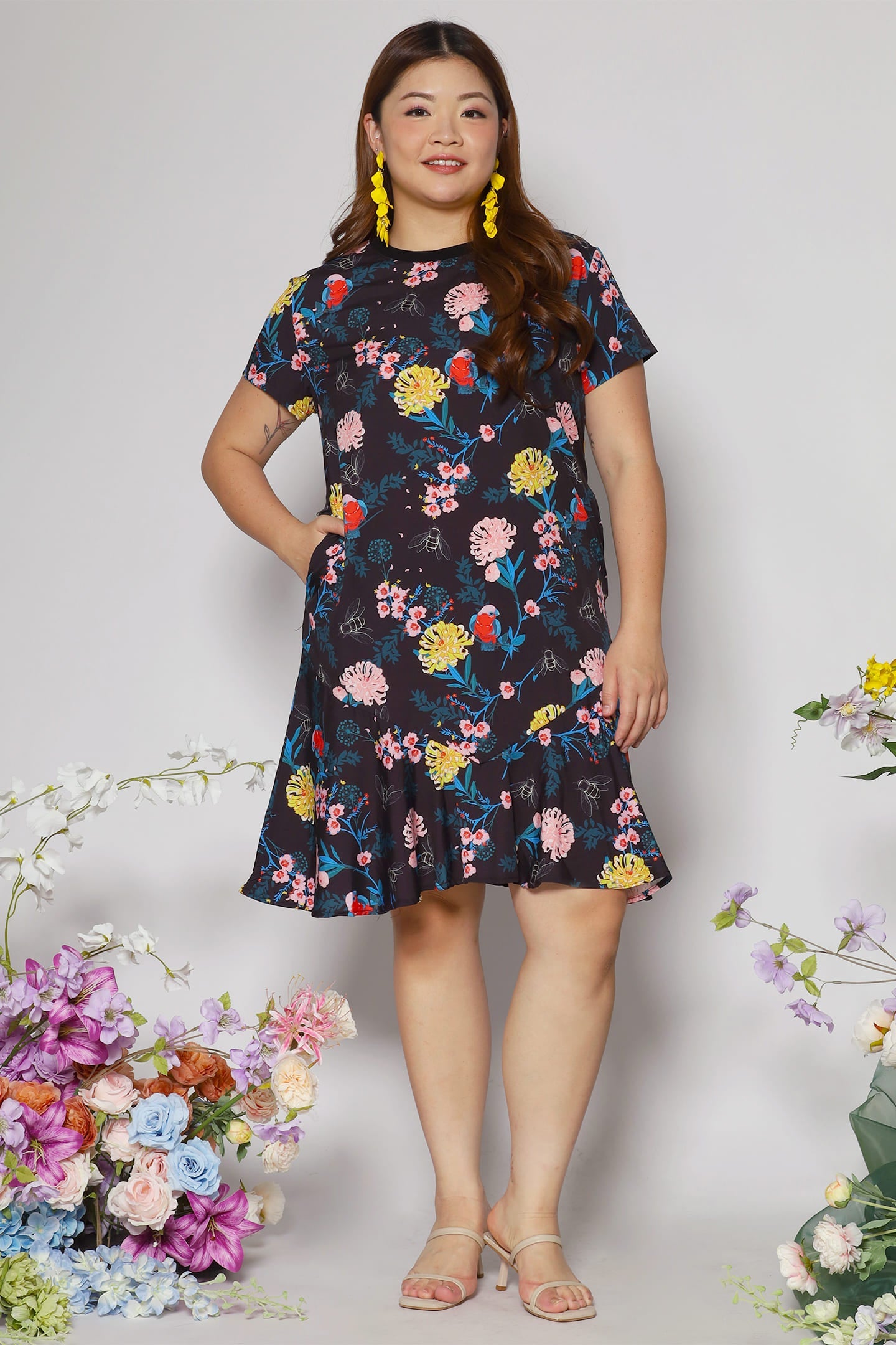Bundchen Dress in Floral Harmony