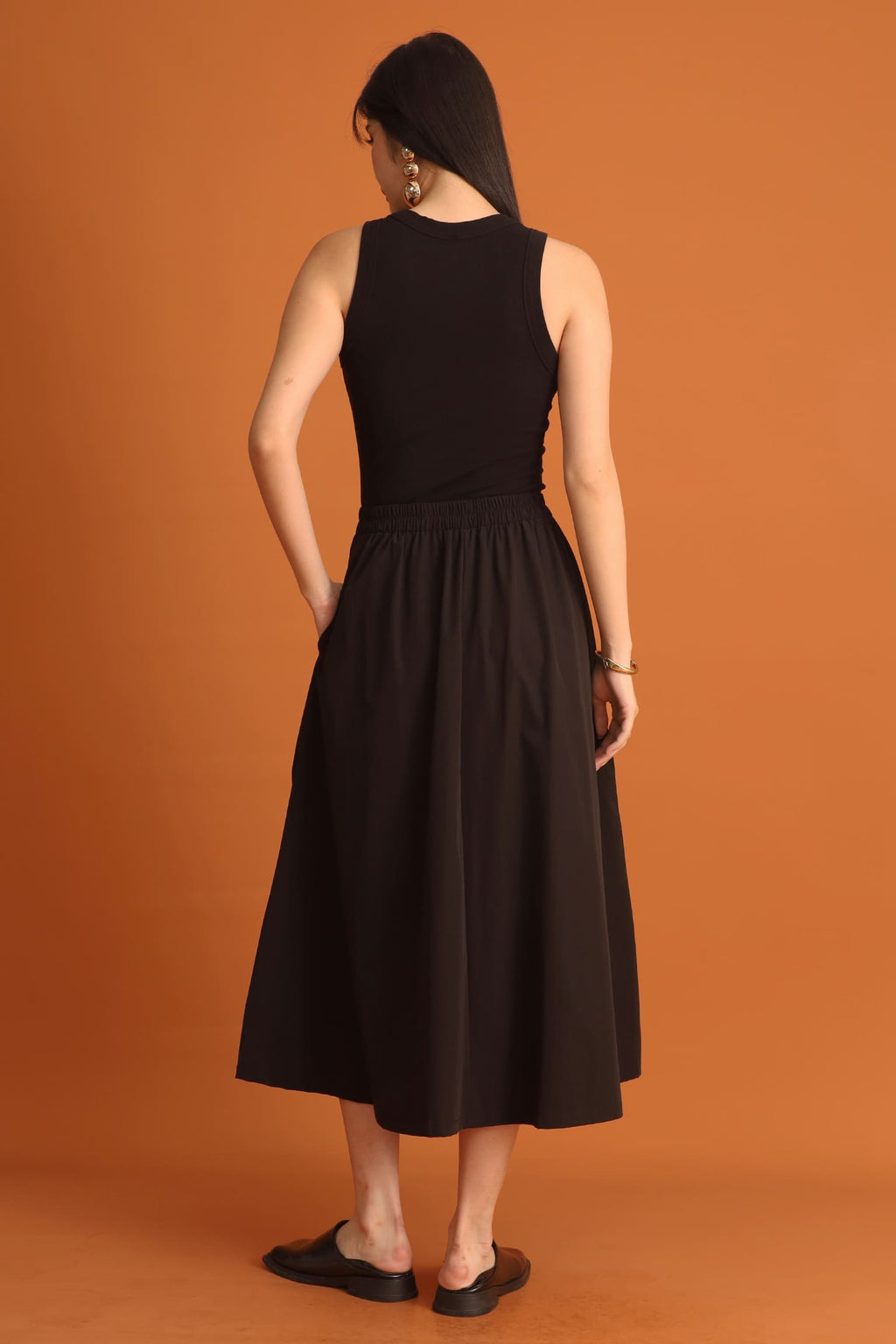 CHOSEN - Wook Buttoned Skirt in Black