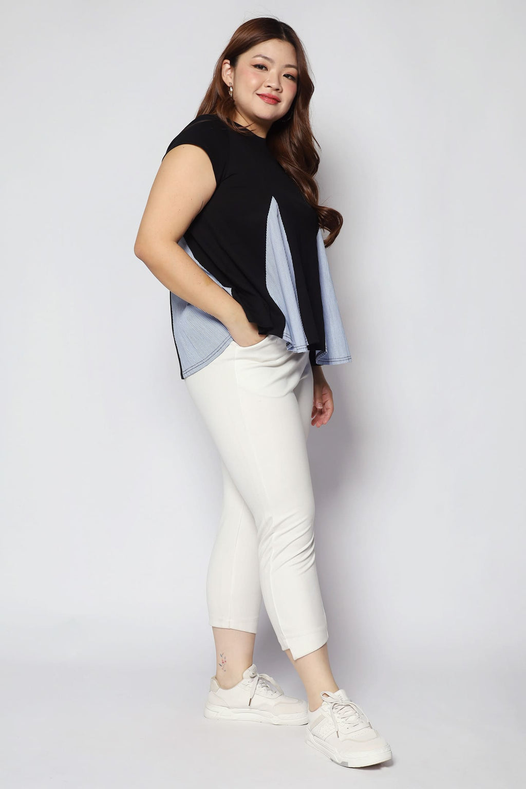 Christy Top in Blue Stripes