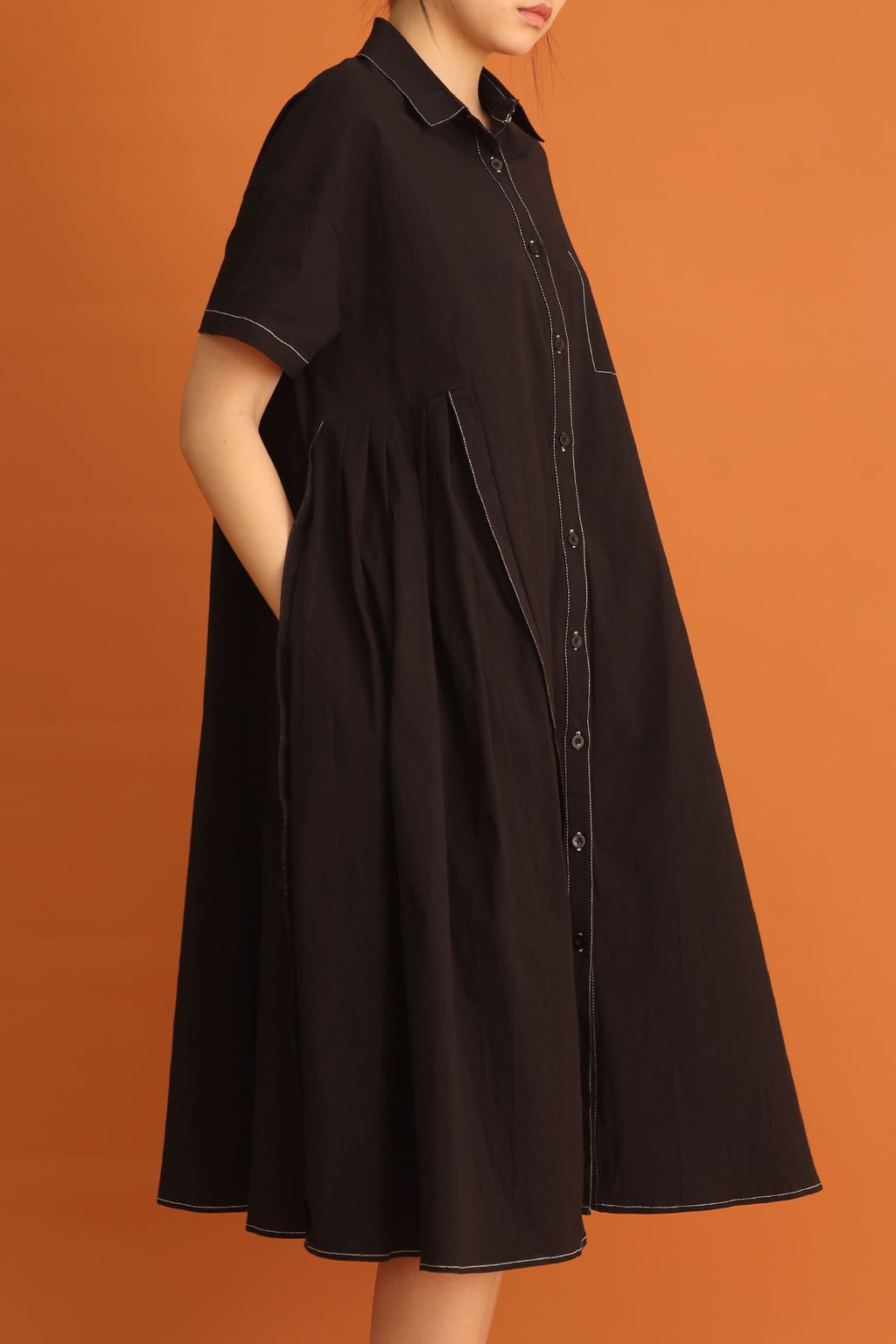 CHOSEN: Yura Collared Dress in Black