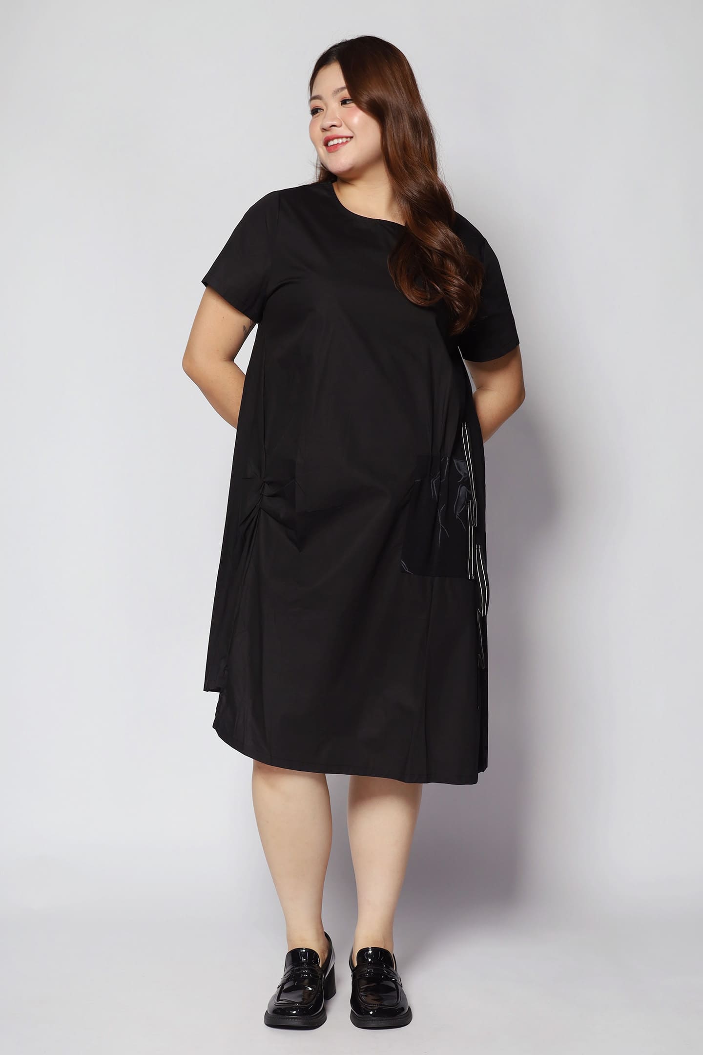 Dano Ruched Dress in Black