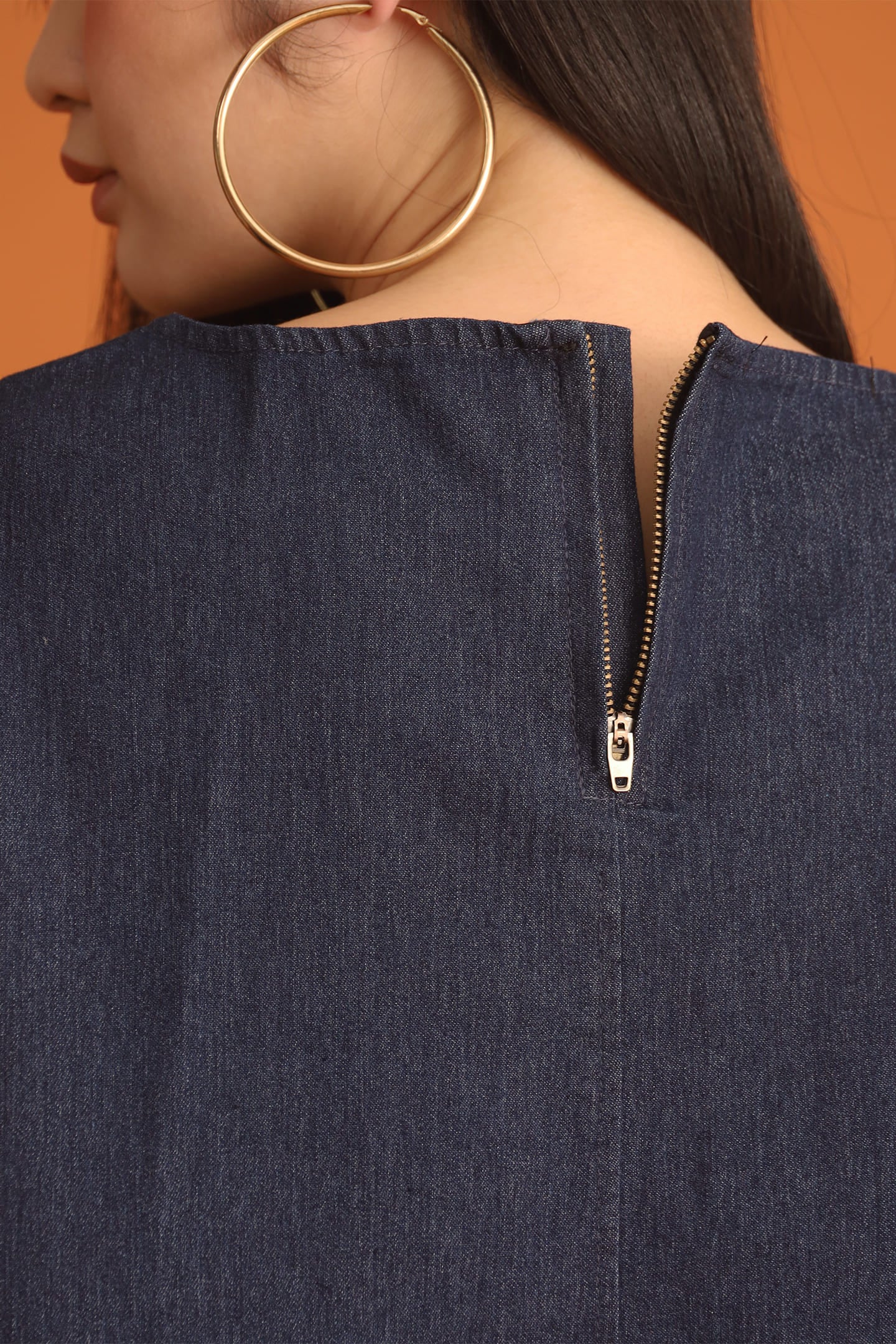 CHOSEN - Yuk Fringe Top in Denim