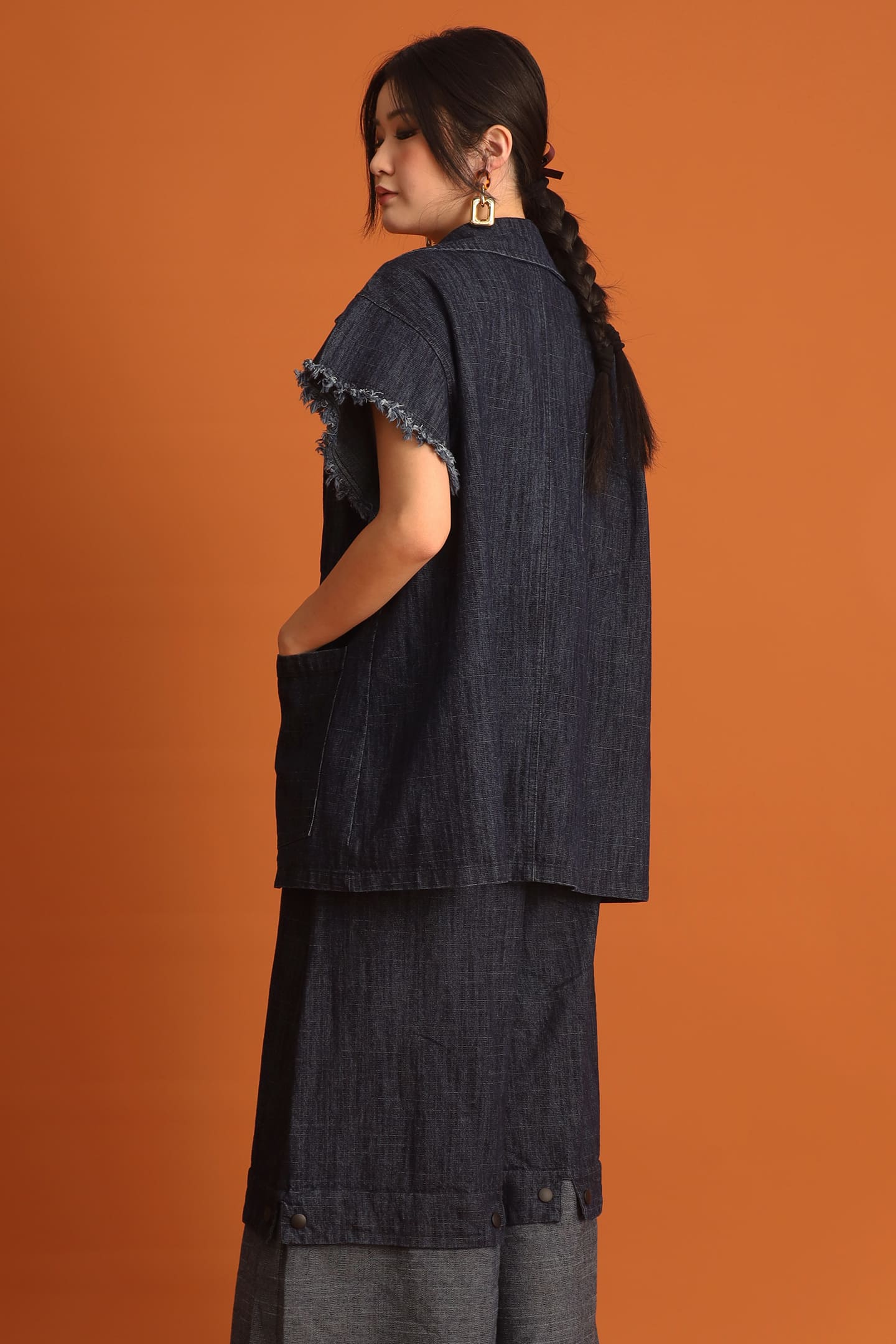 CHOSEN - Hanni Denim Buttoned Vest Top