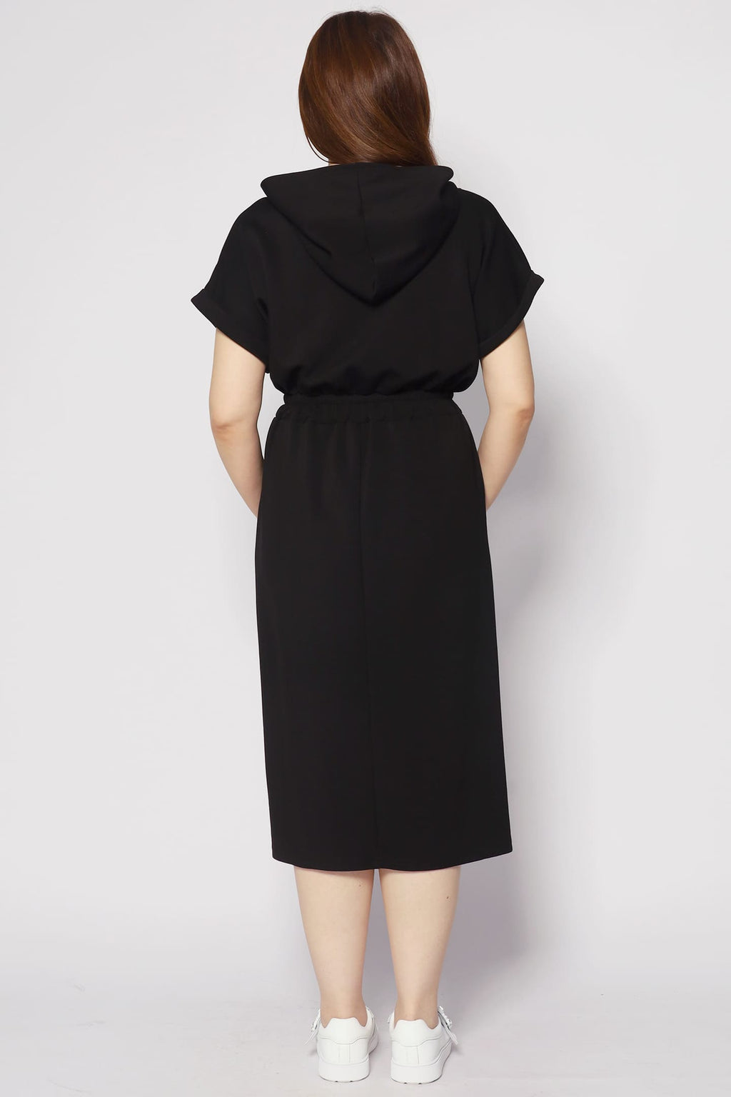 Diego Hoodie Dress in Black