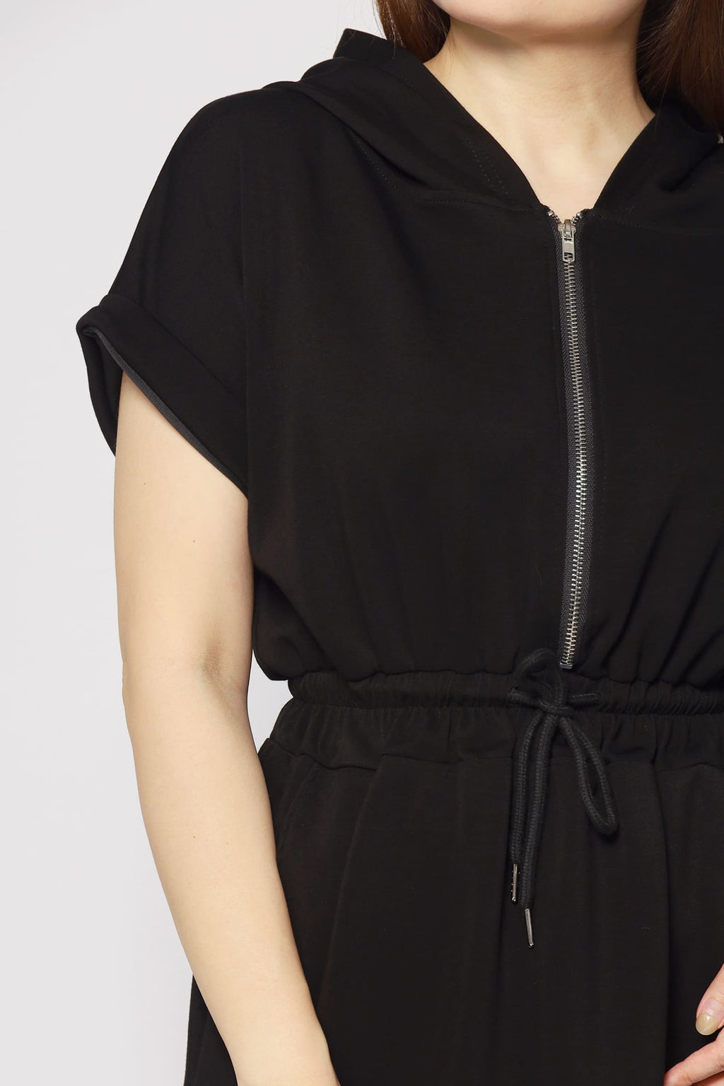 Diego Hoodie Dress in Black