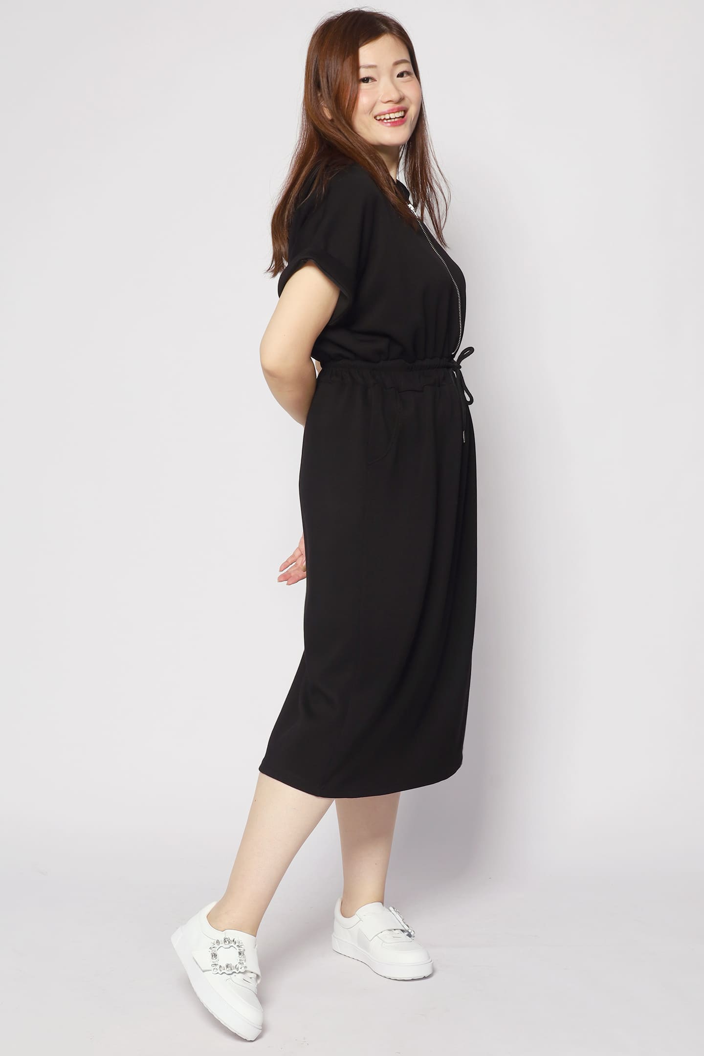Diego Hoodie Dress in Black