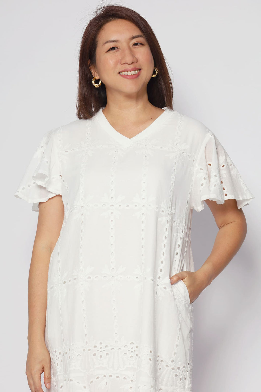 Ellie Eyelet Crochet Dress