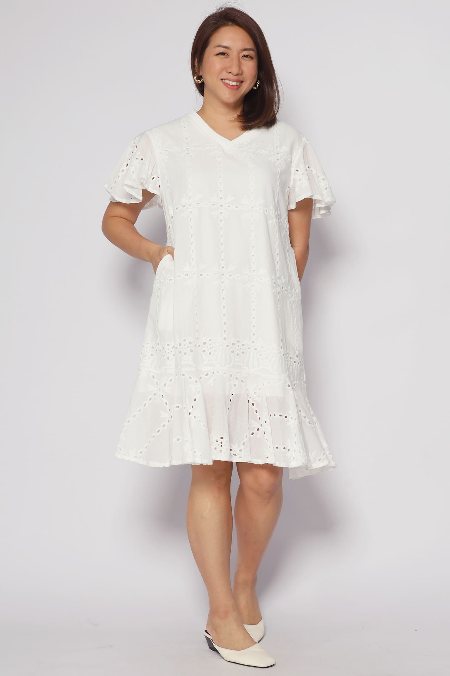 Ellie Eyelet Crochet Dress