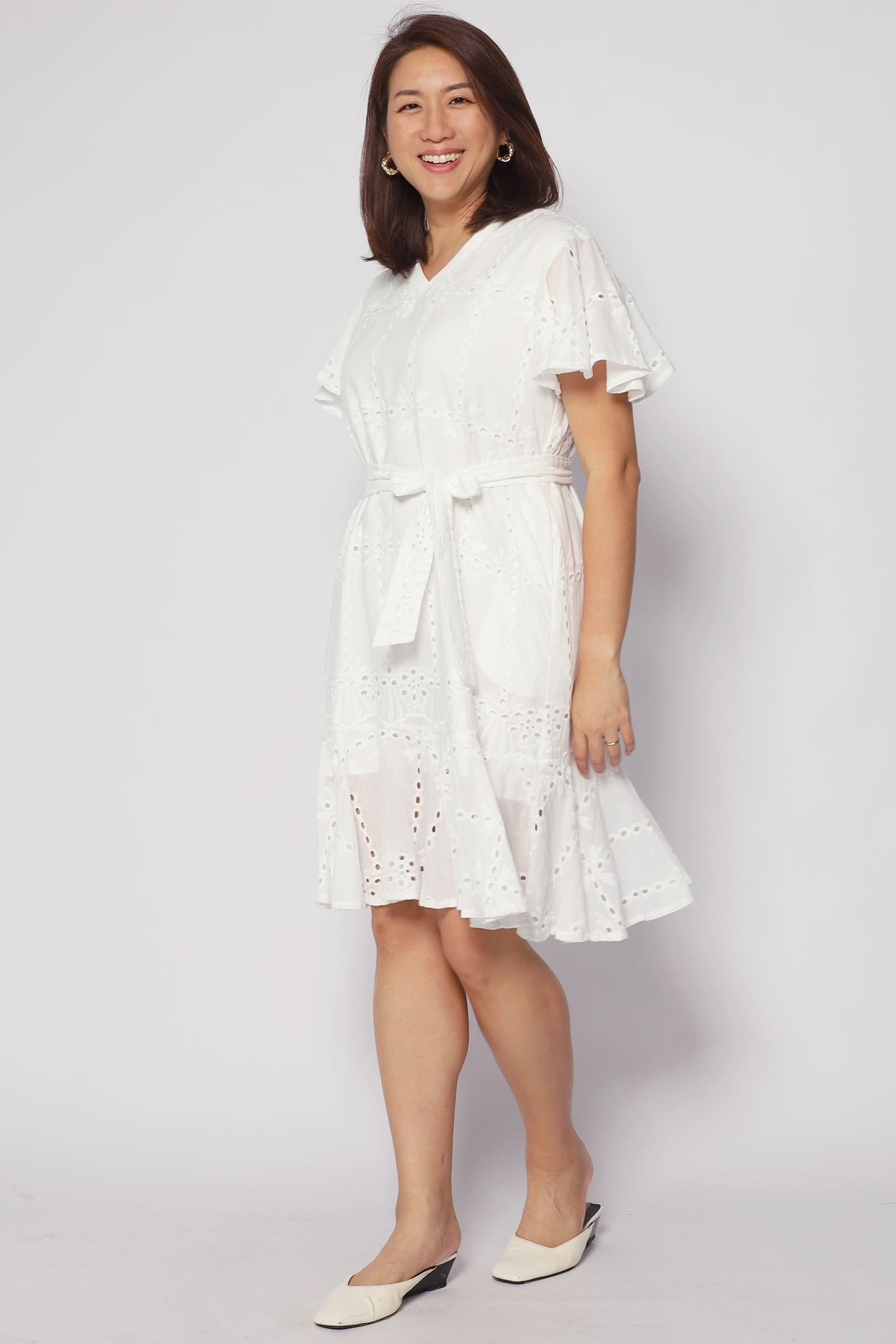 Ellie Eyelet Crochet Dress
