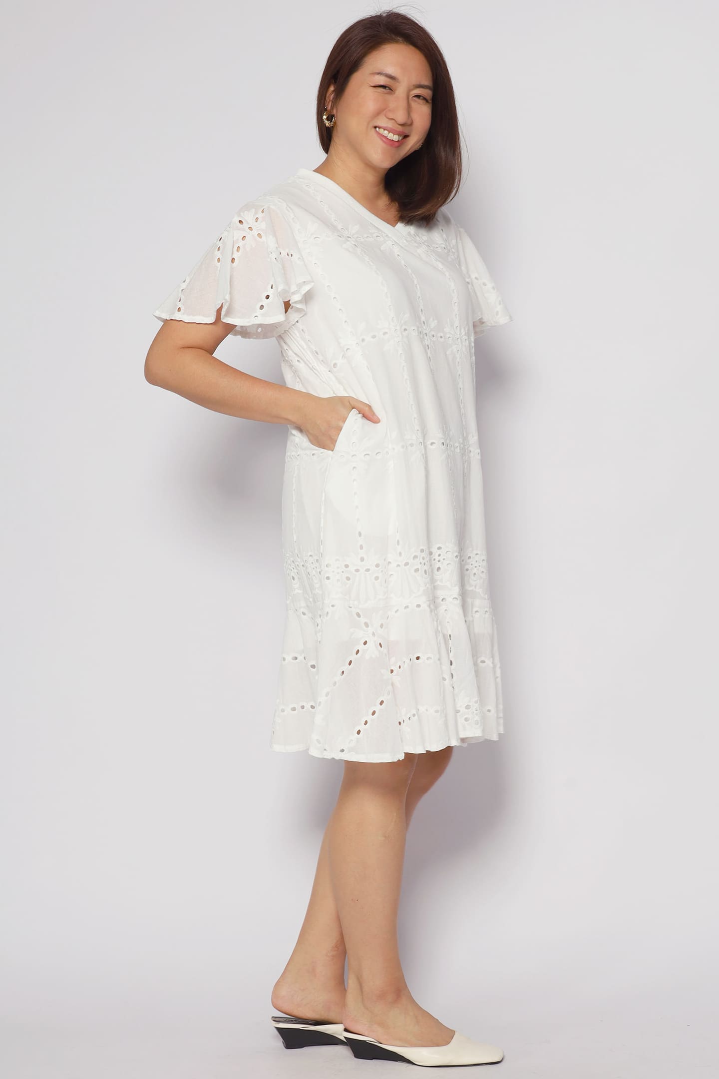 Ellie Eyelet Crochet Dress