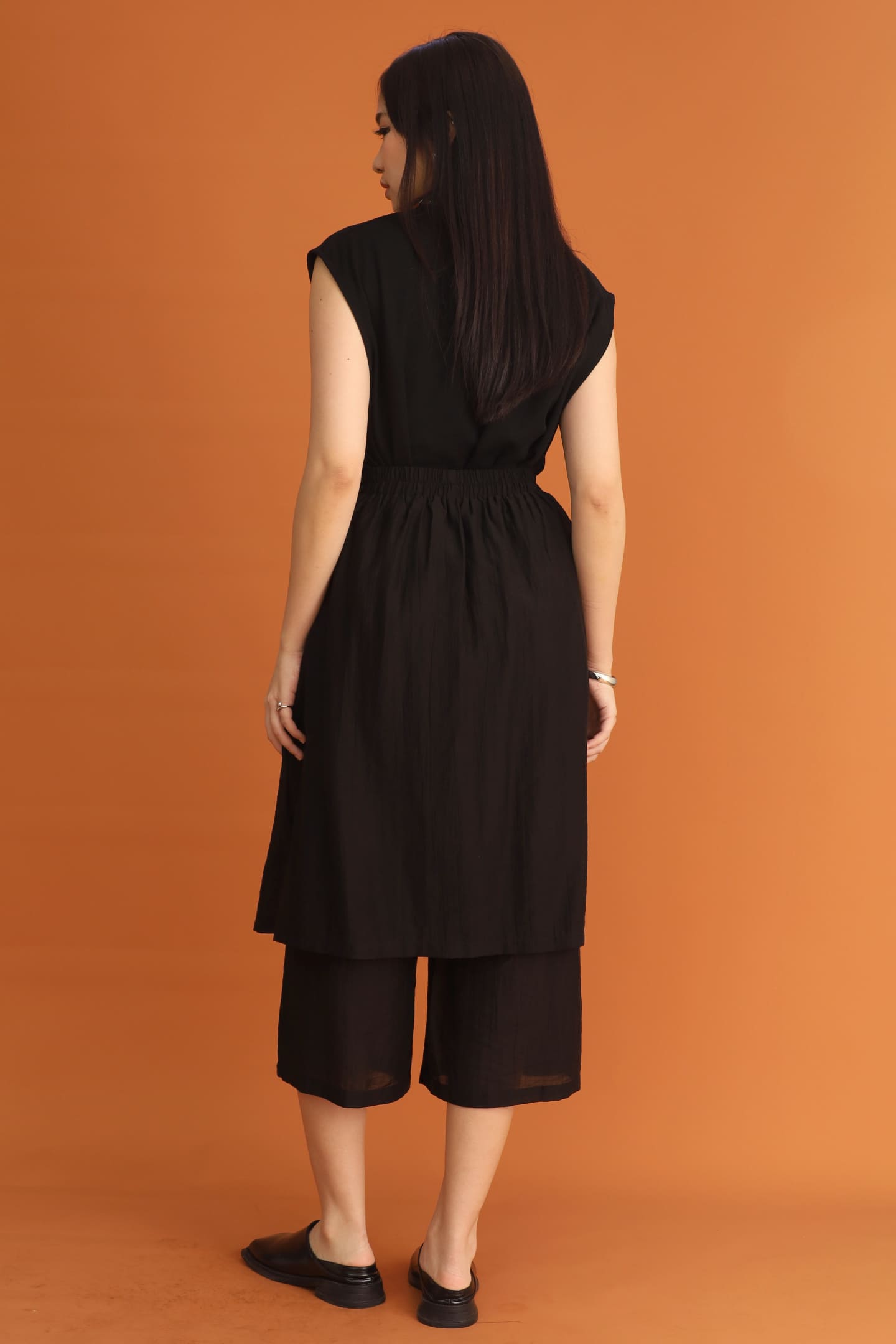 CHOSEN - Taeyeon Foldover Pants in Black