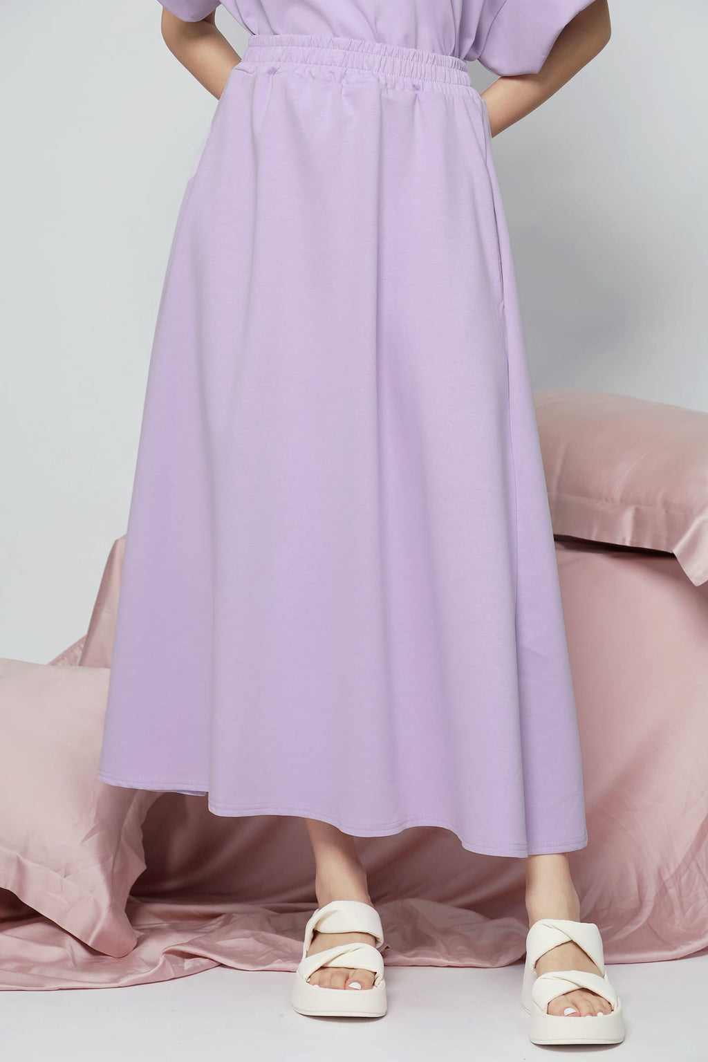 JOY - Hanny 2 in 1 Top and Skirt Set in Purple
