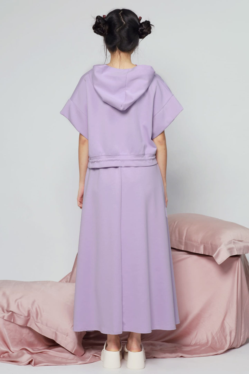 JOY - Hanny 2 in 1 Top and Skirt Set in Purple