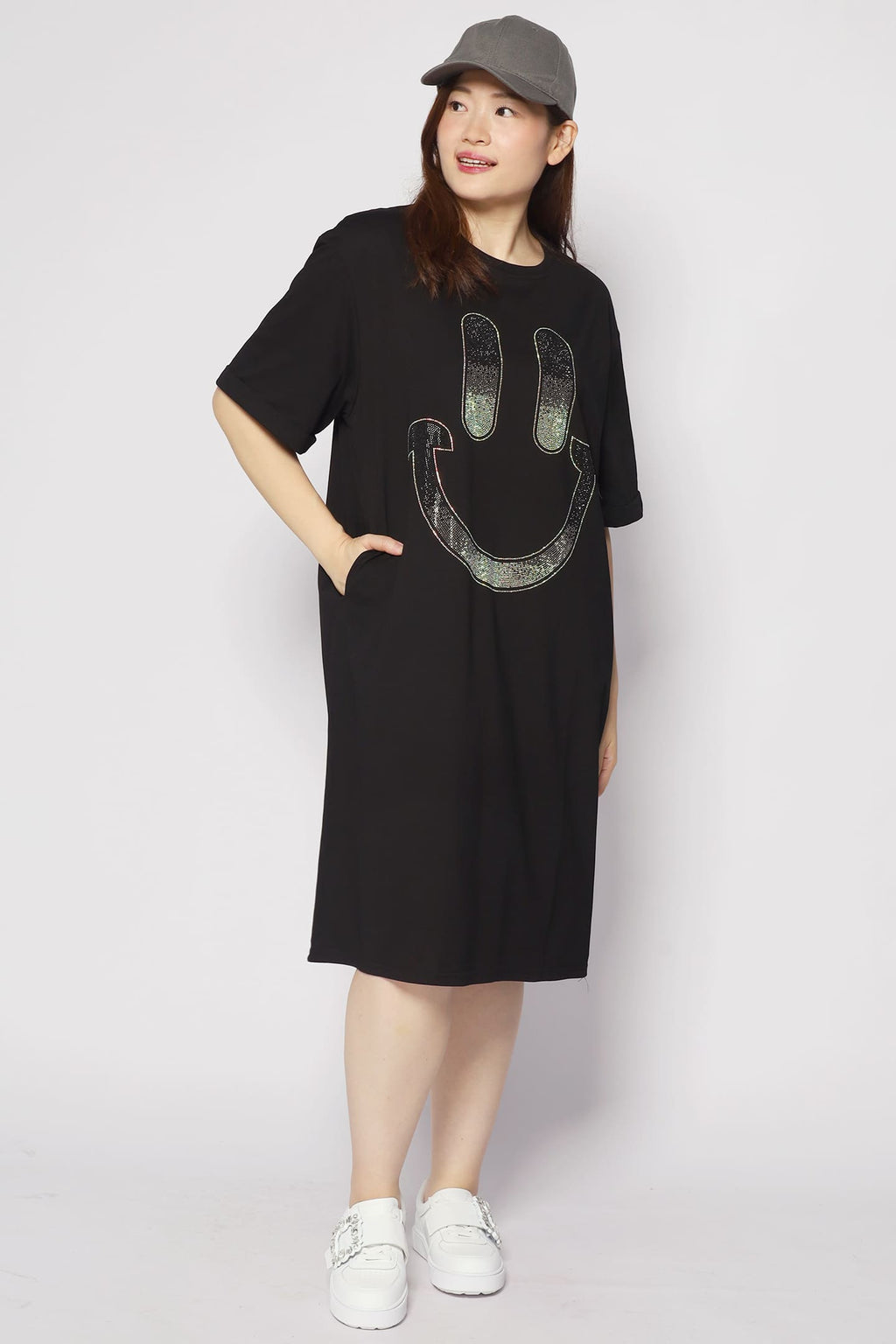 Happy Embellished Dress in Black