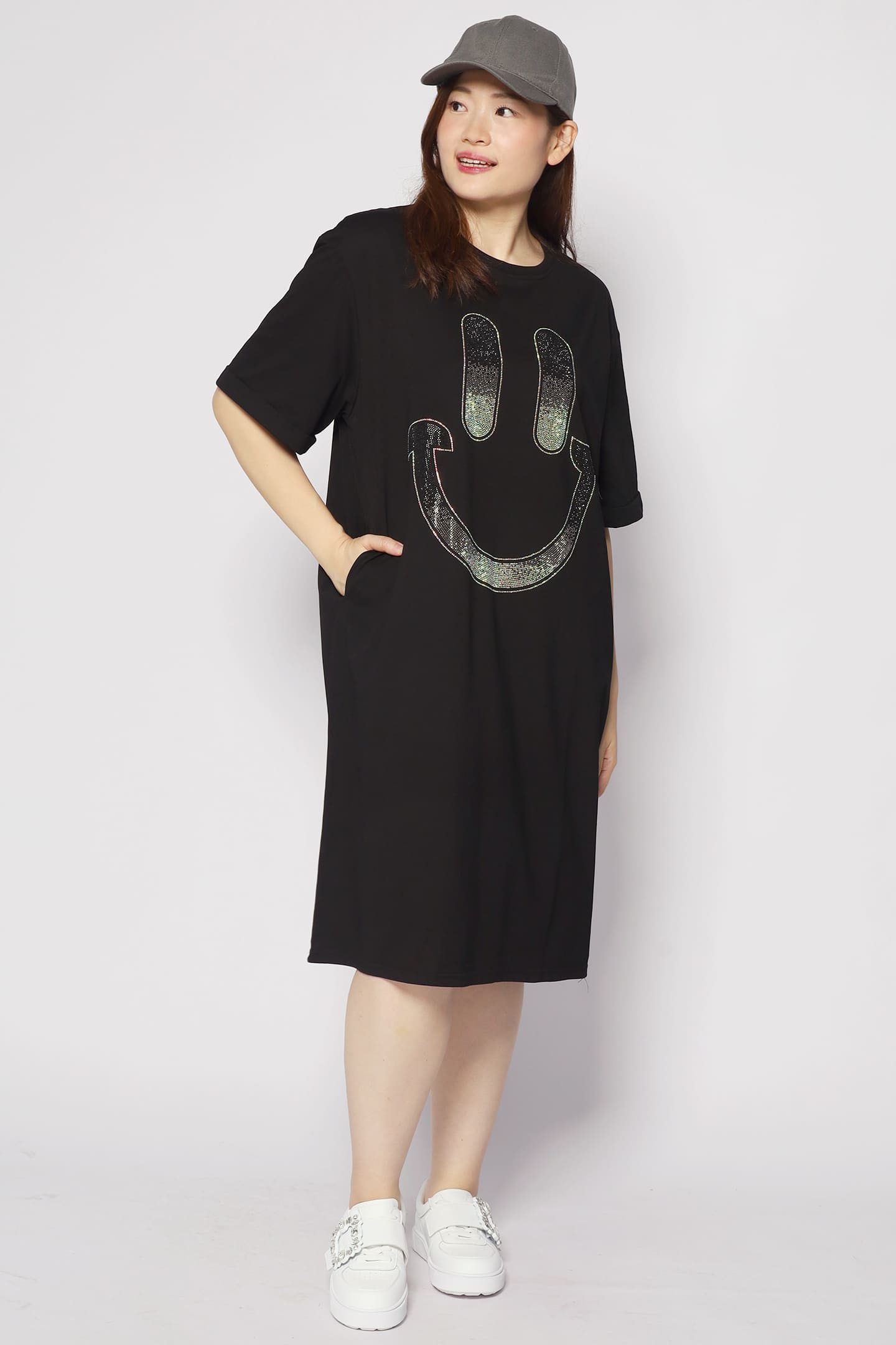 Happy Embellished Dress in Black