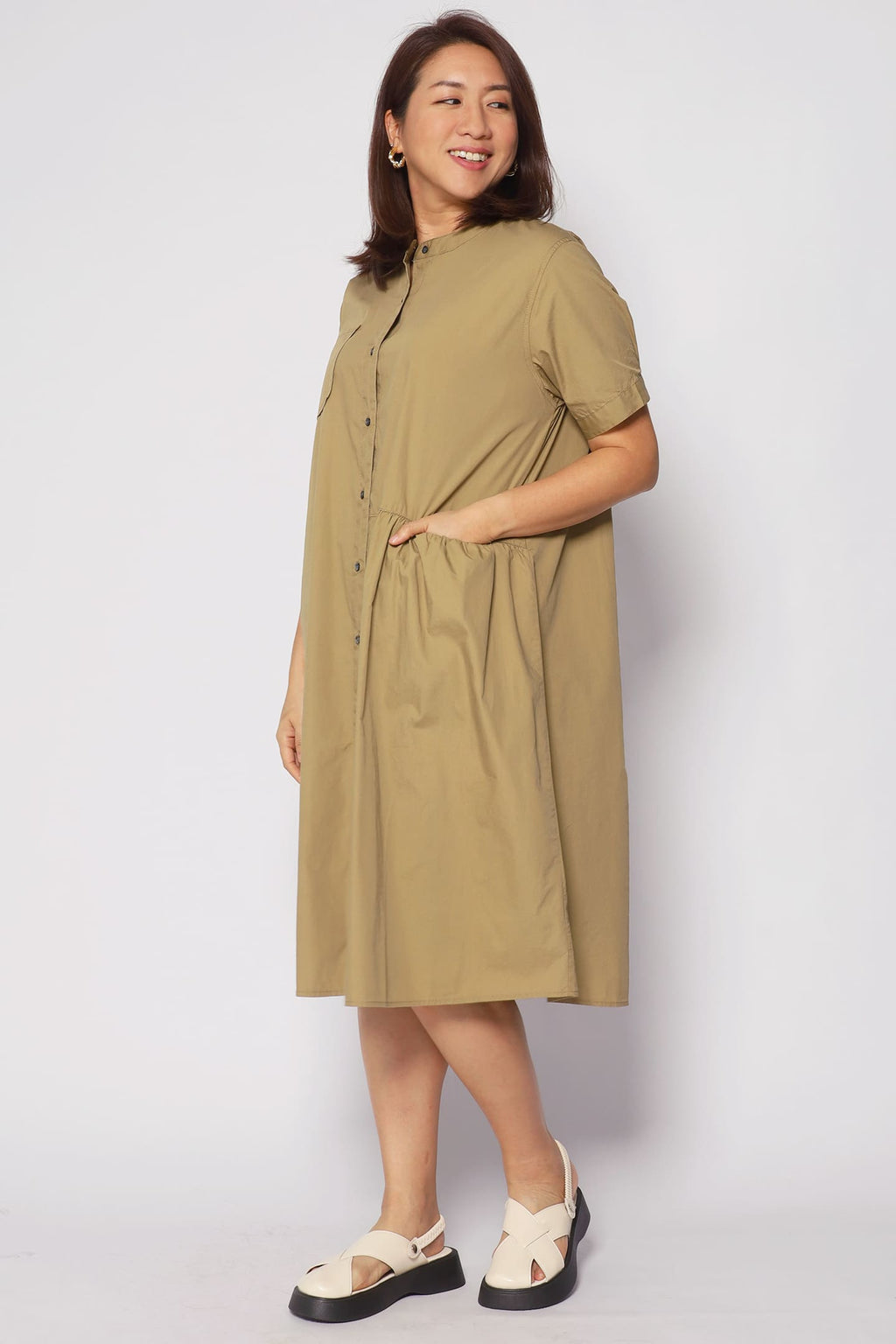 Hunter Dress in Khaki