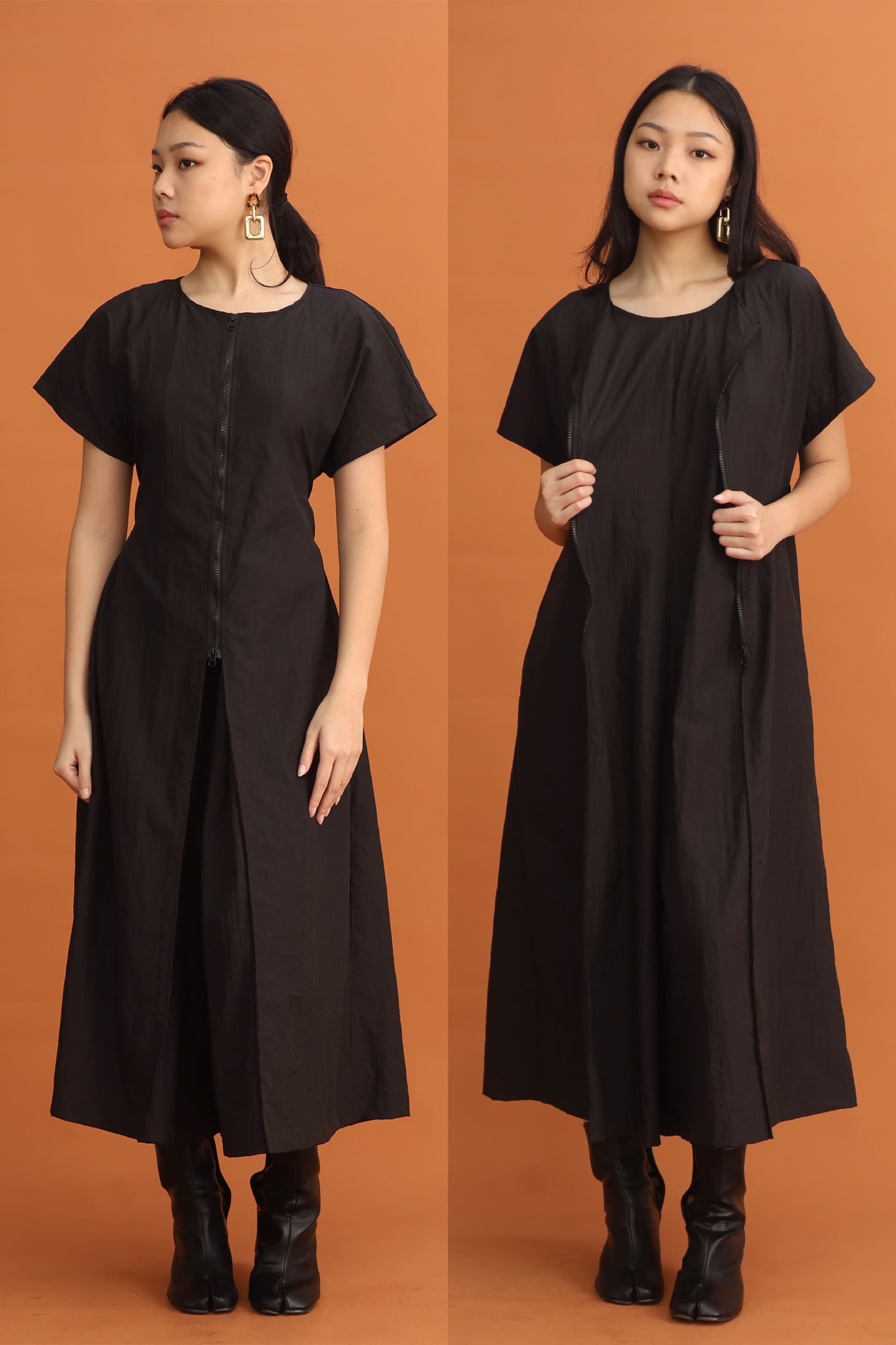 CHOSEN - Felita Zipper Jumpsuit in Black