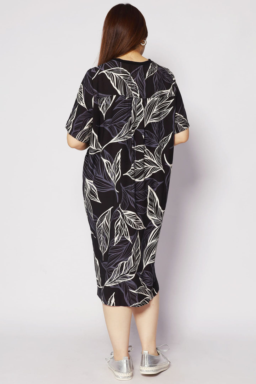 Lee Dress in Blue Leaf