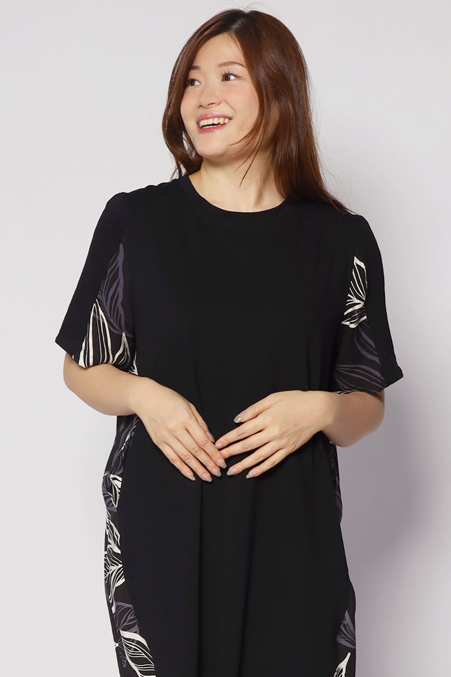 Lee Dress in Blue Leaf