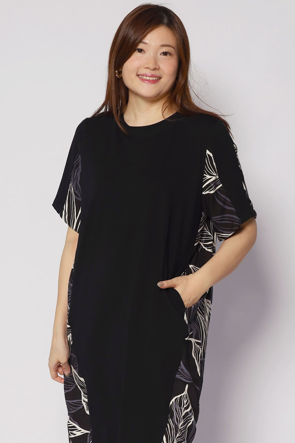 Lee Dress in Blue Leaf