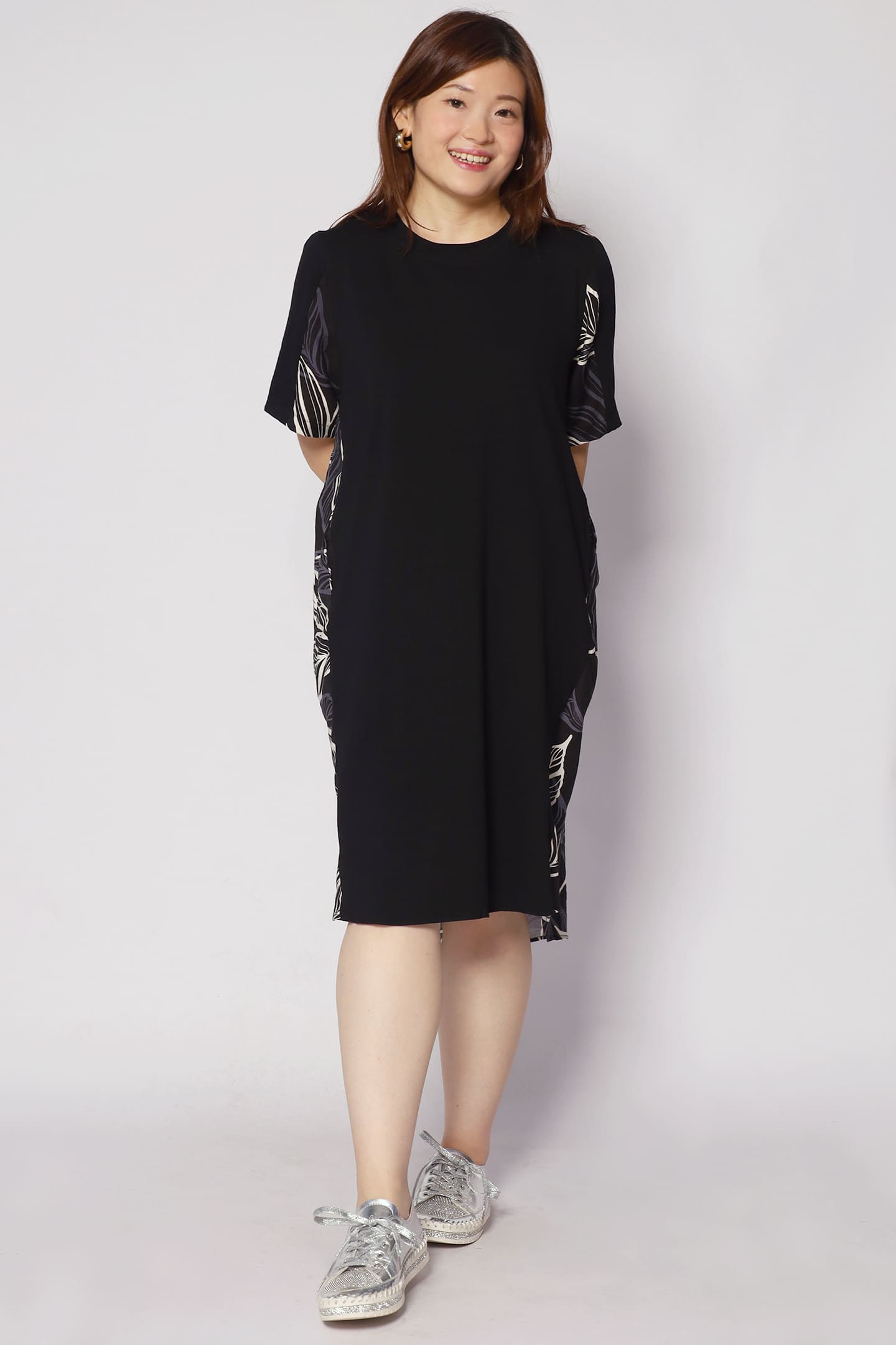 Lee Dress in Blue Leaf