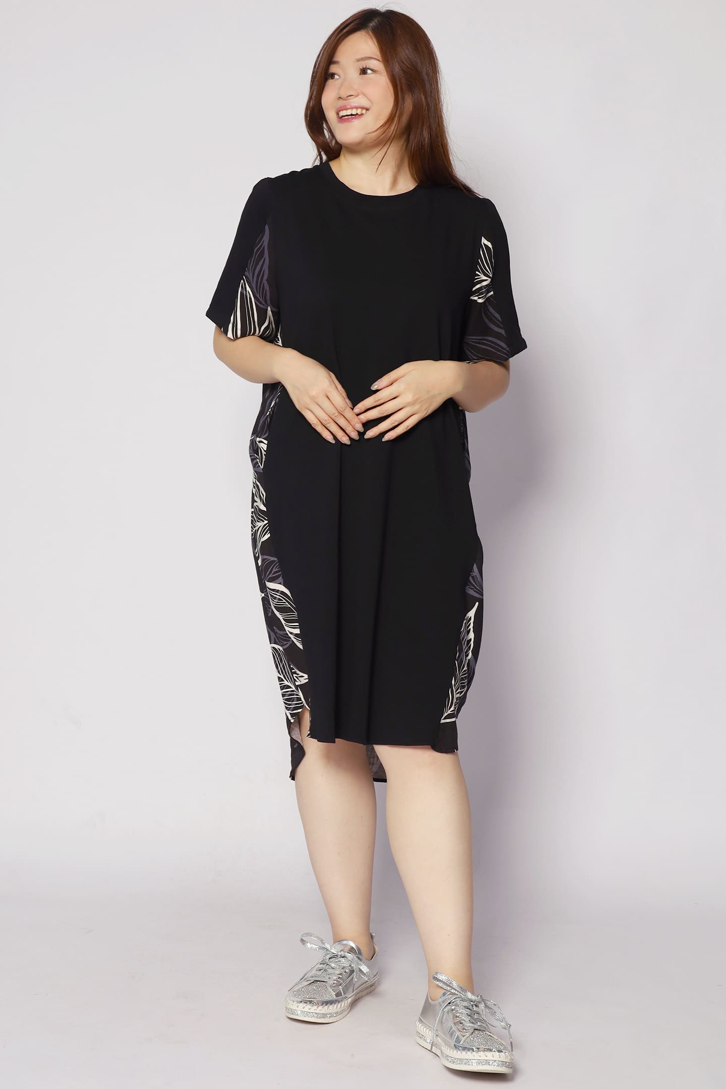 Lee Dress in Blue Leaf