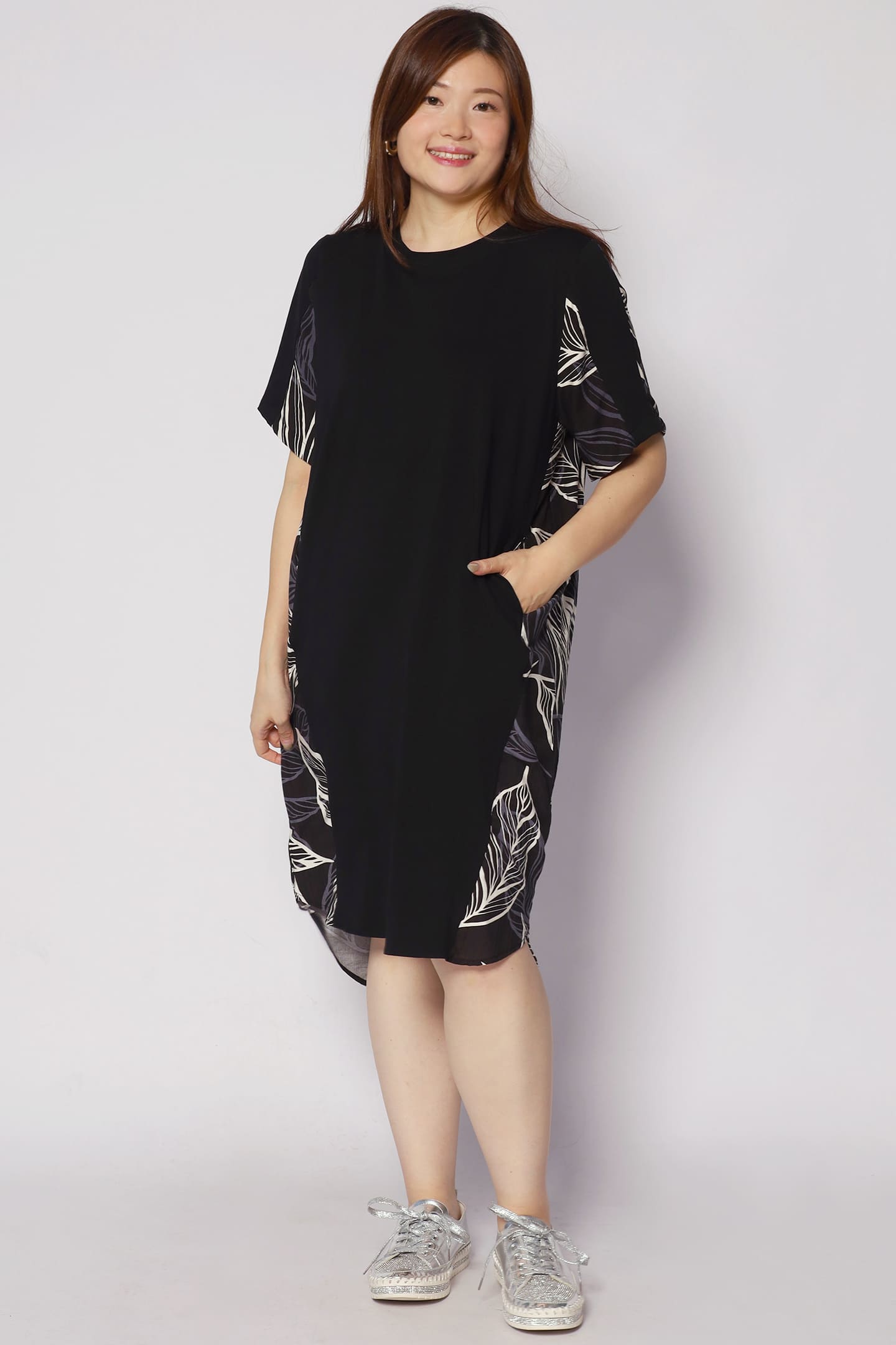 Lee Dress in Blue Leaf