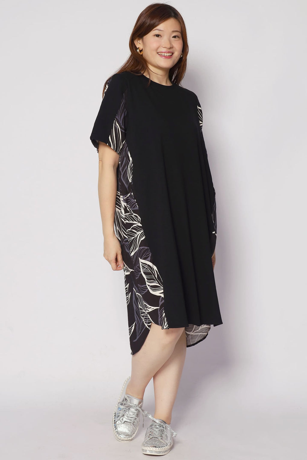 Lee Dress in Blue Leaf