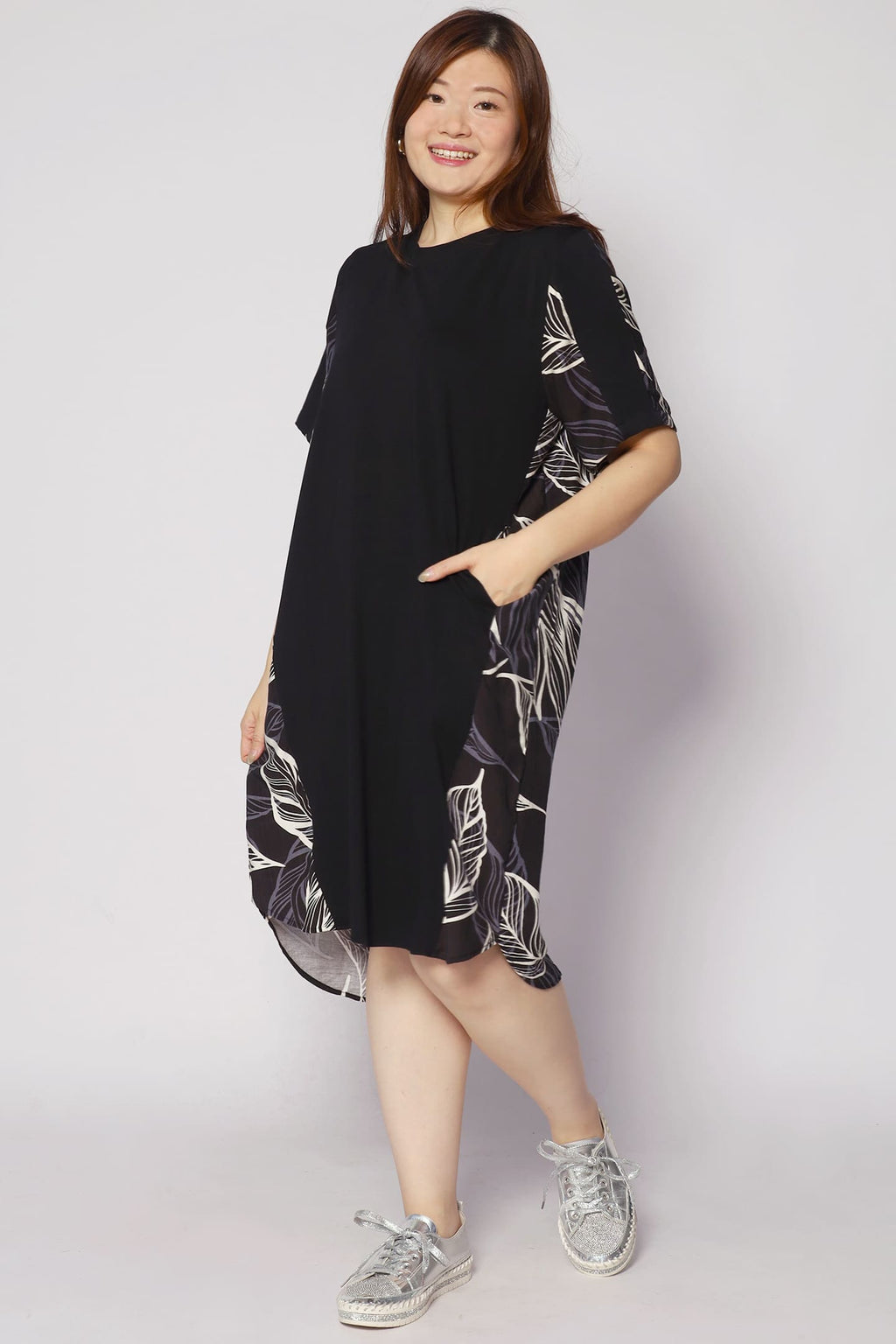 Lee Dress in Blue Leaf