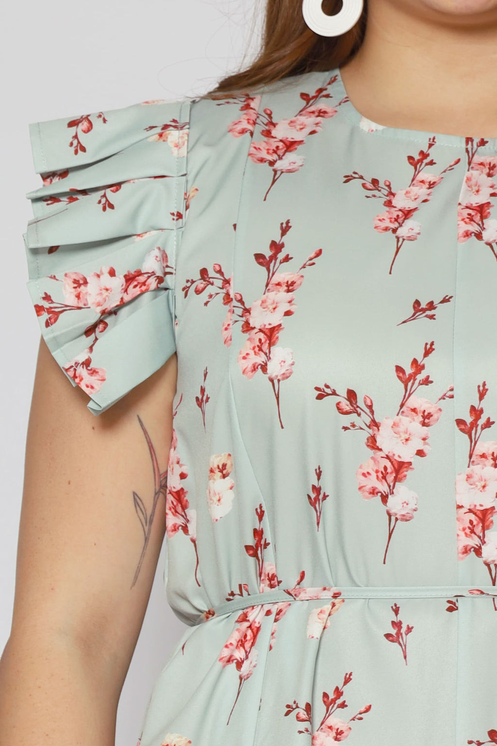 Louise Playsuit in Mint Floral