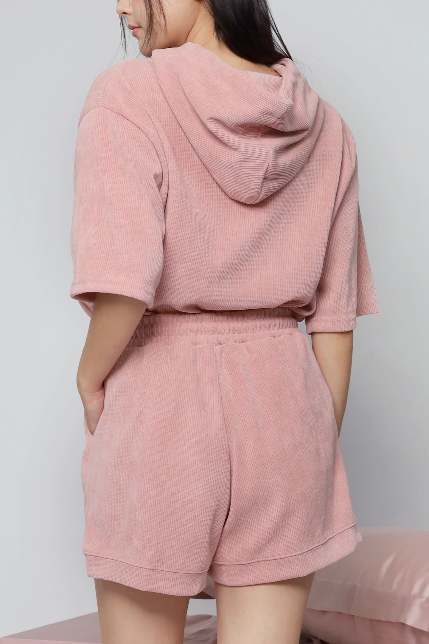 JOY - Lover Girl 2 in 1 Hoodie Top and Shorts Set in Pink