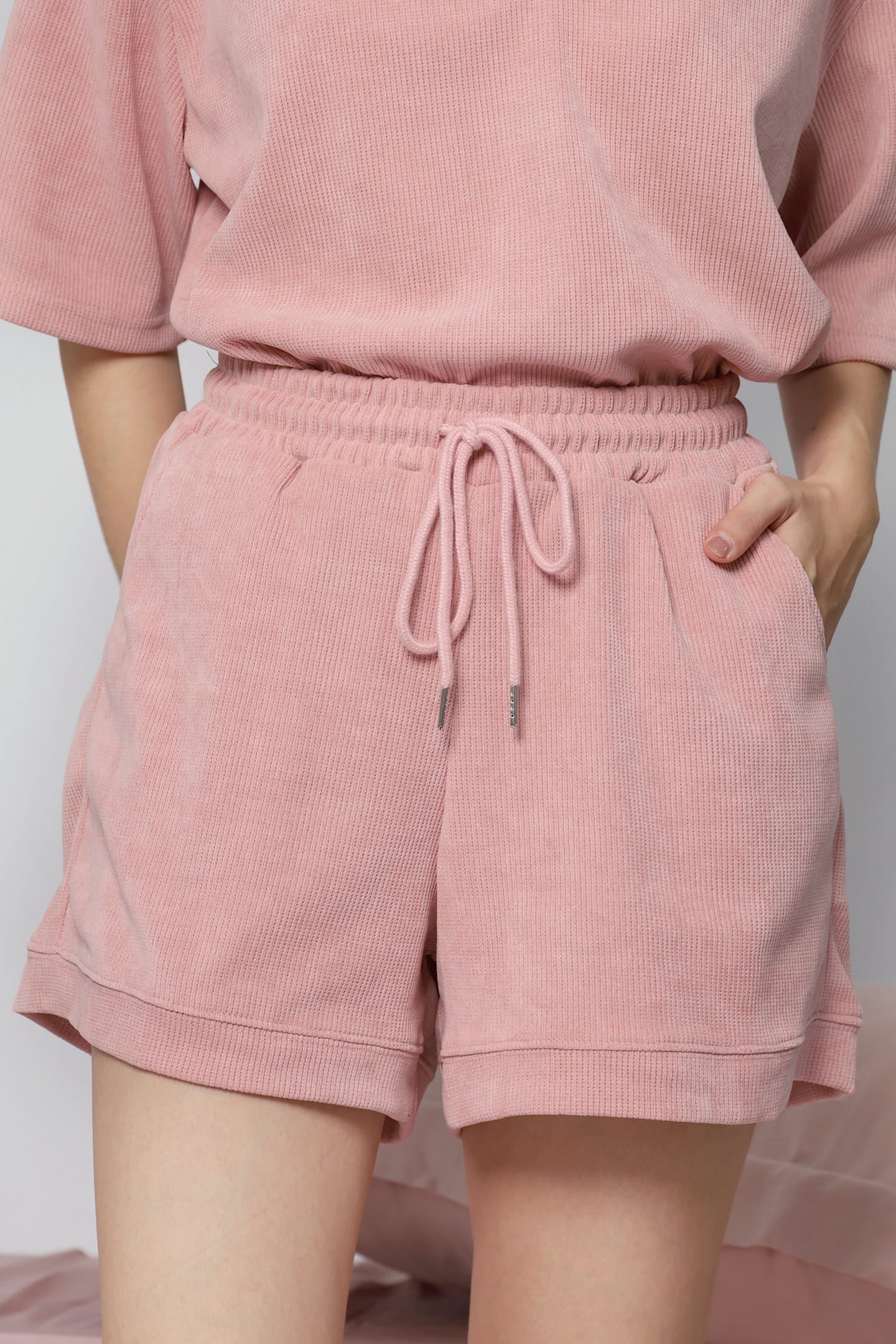 JOY - Lover Girl 2 in 1 Hoodie Top and Shorts Set in Pink