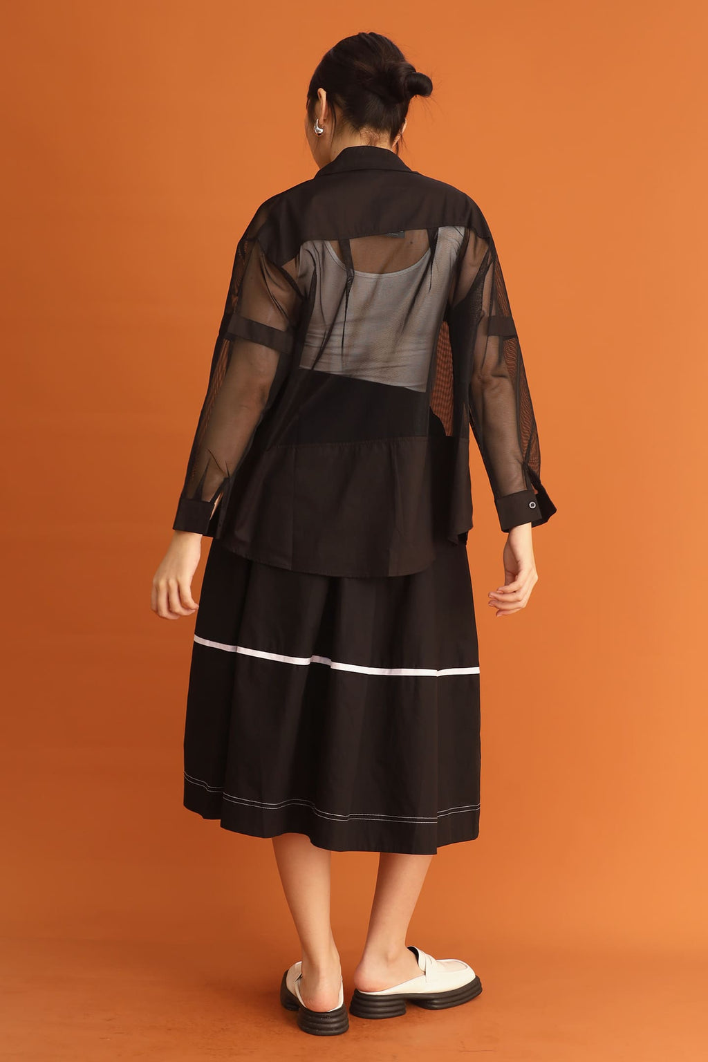 CHOSEN - Suzy Mesh Shirt in Black