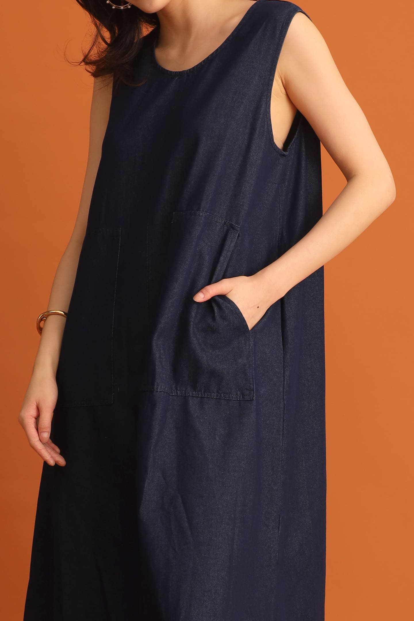 CHOSEN - Moon Pocket Denim Dress