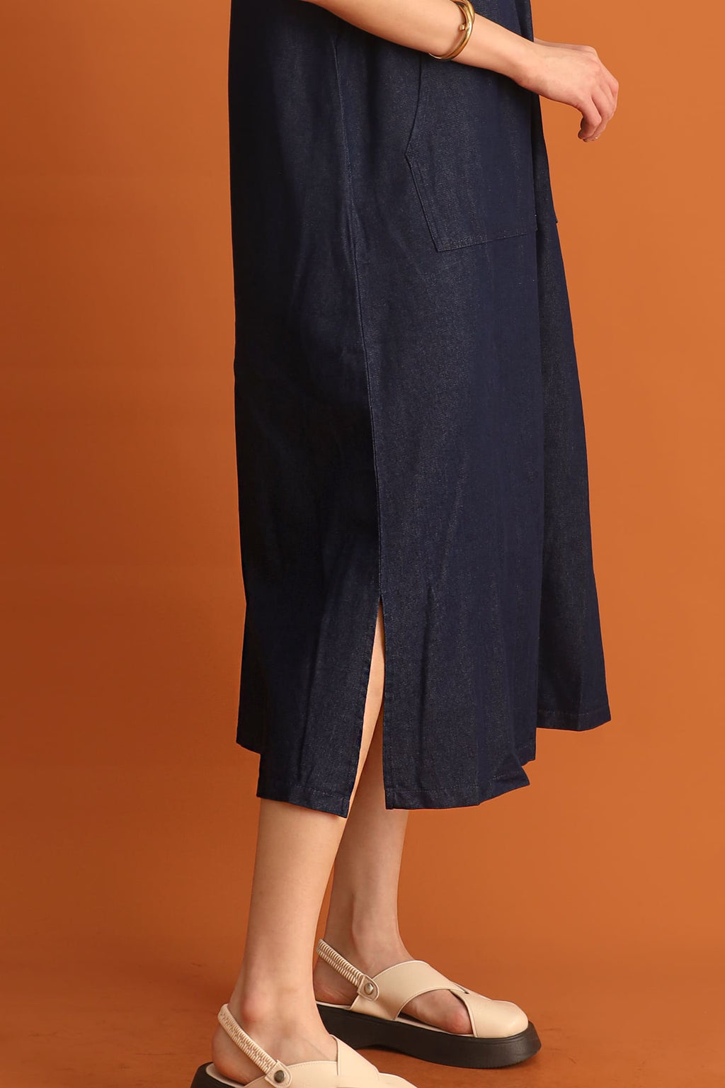 CHOSEN - Moon Pocket Denim Dress