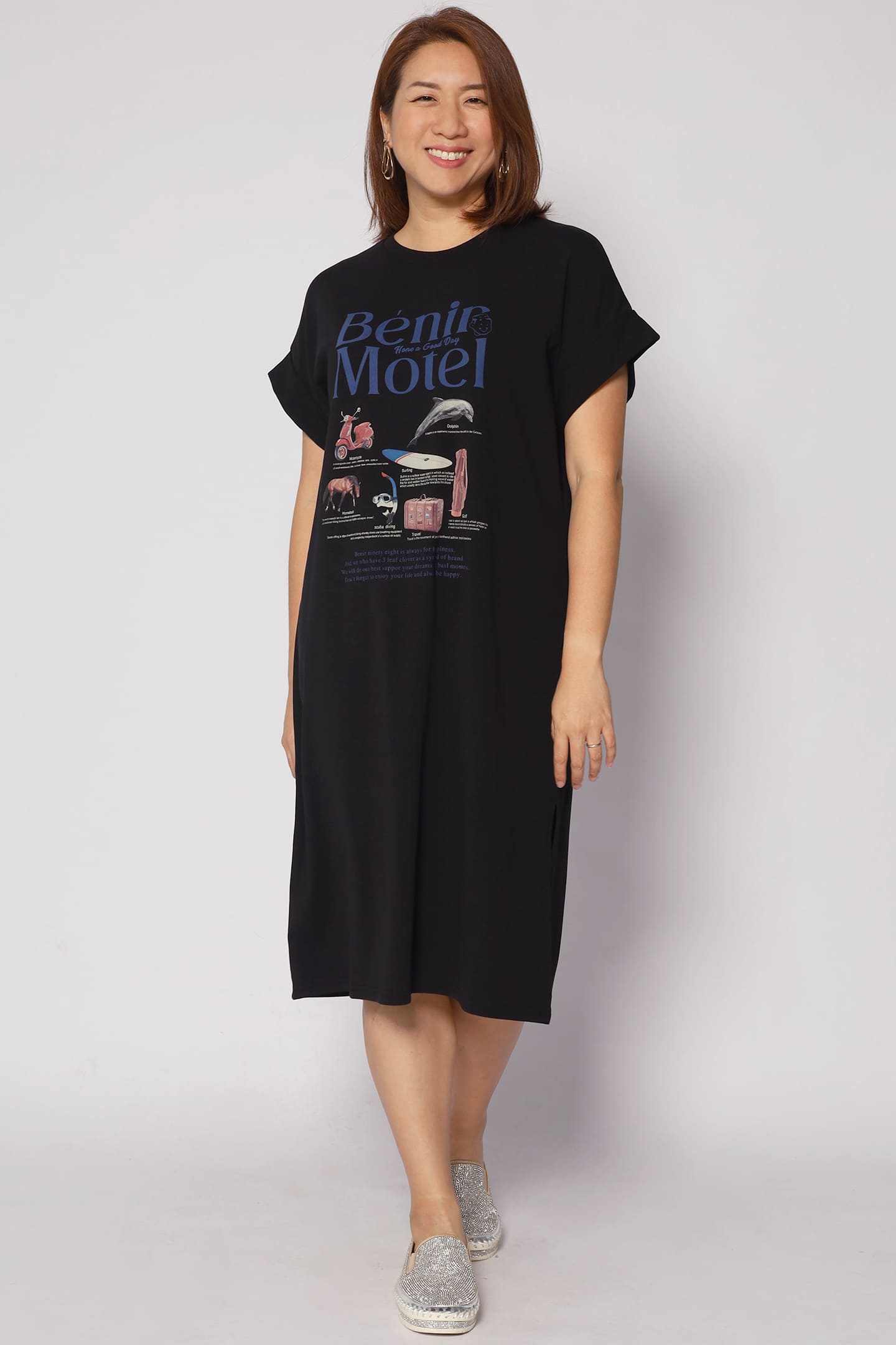 Motel Printed Tee Dress