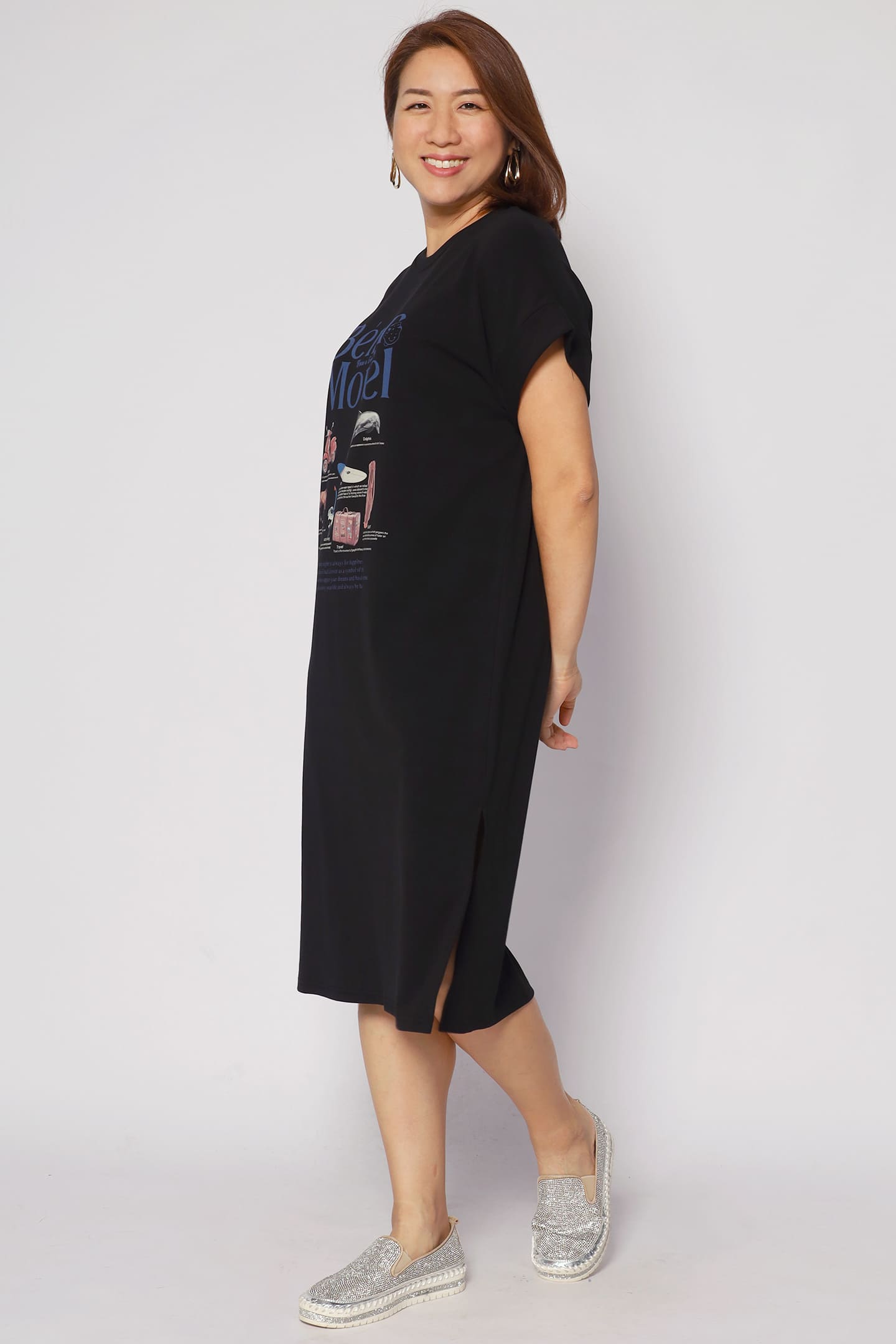 Motel Printed Tee Dress