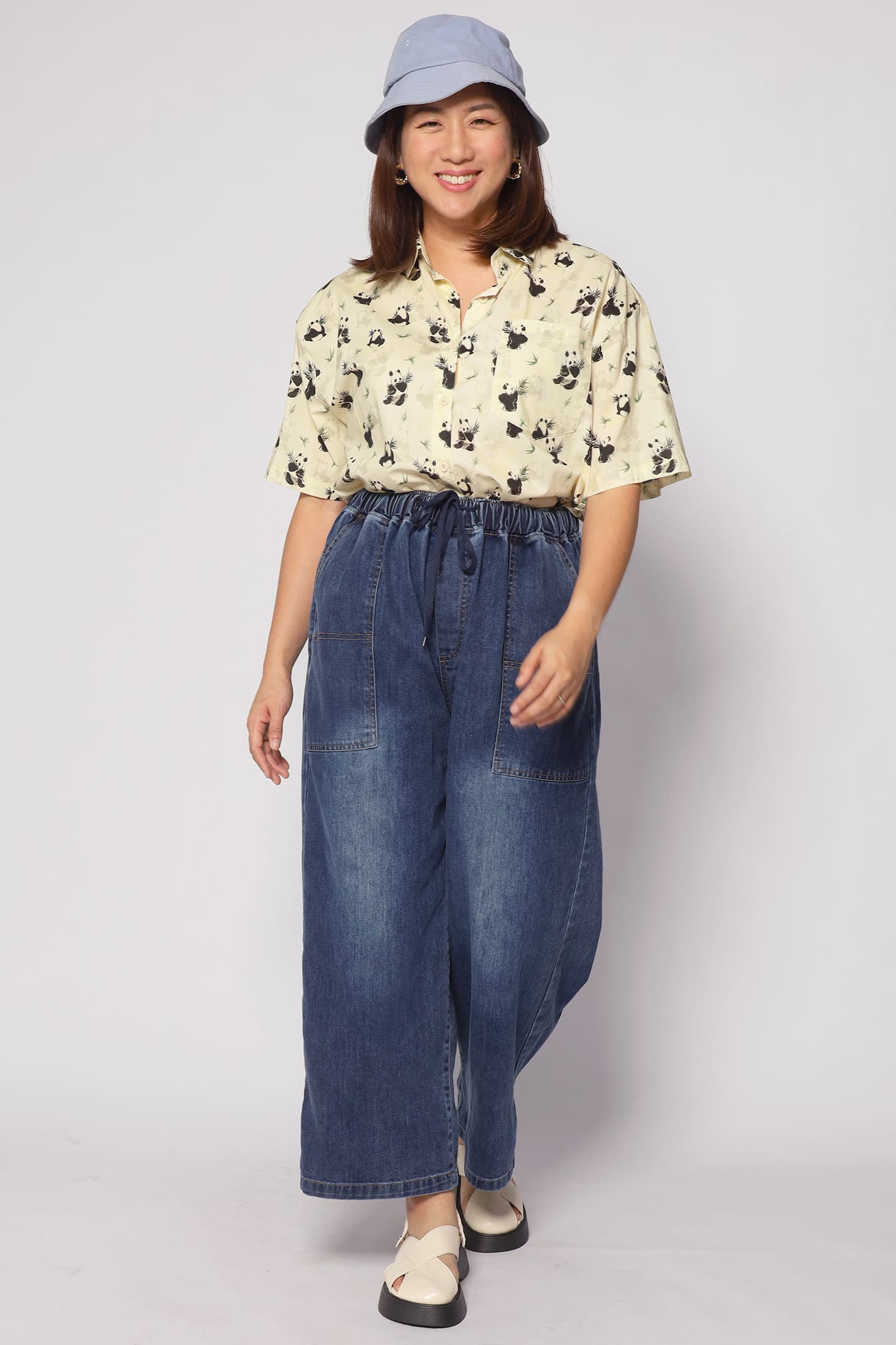 Onyx Denim Drawstring Pants