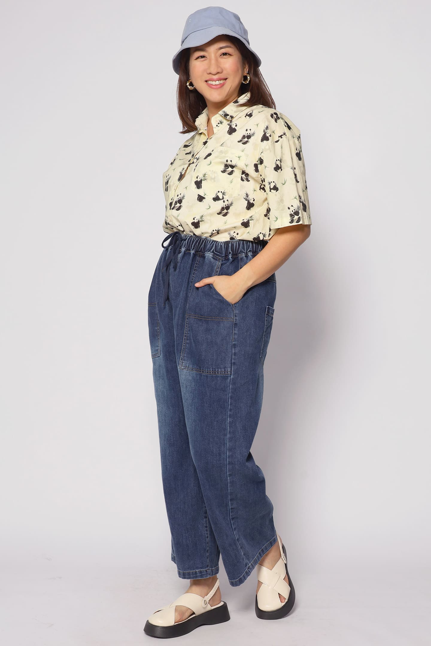 Onyx Denim Drawstring Pants