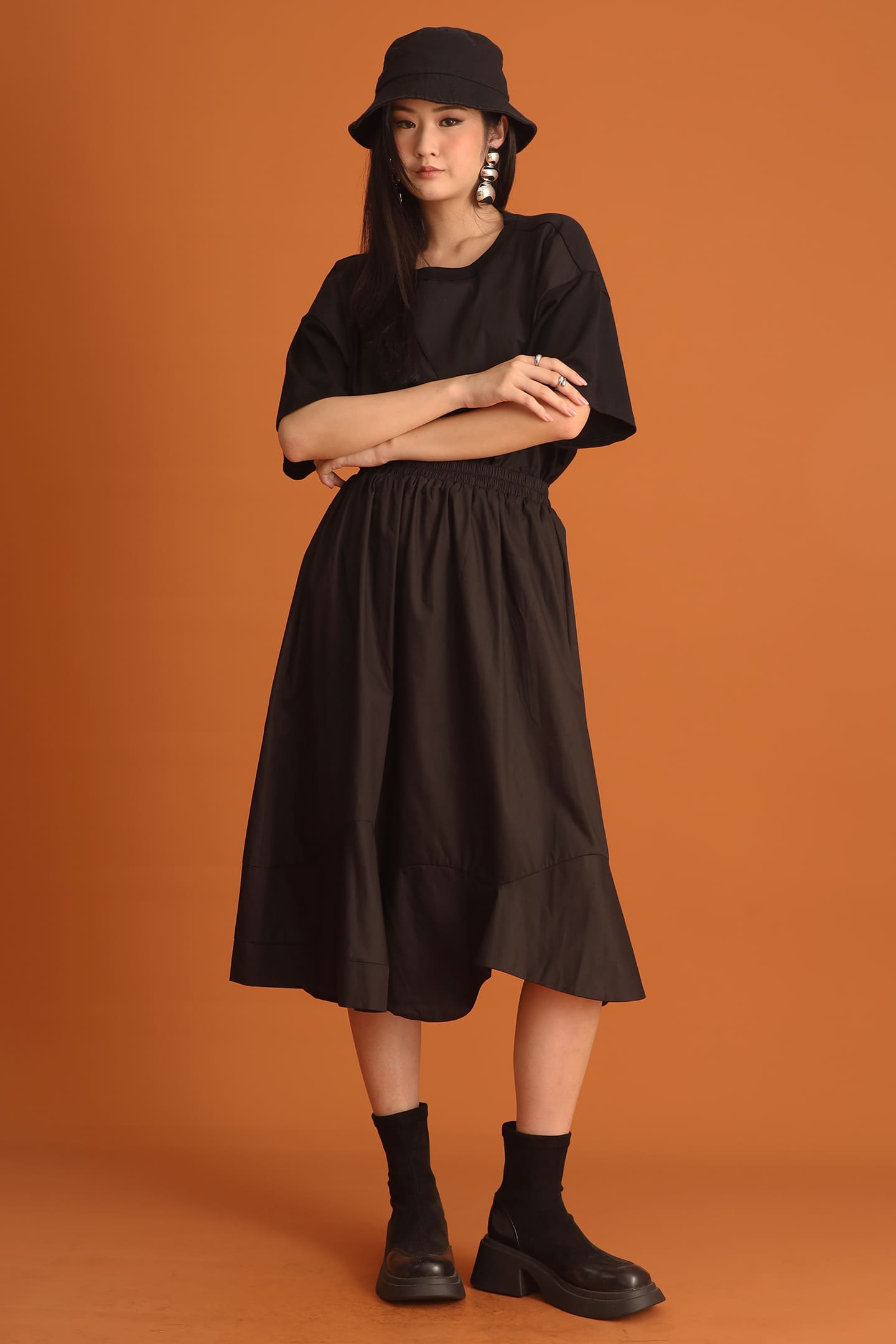 CHOSEN - Seol Petal Skirt in Black