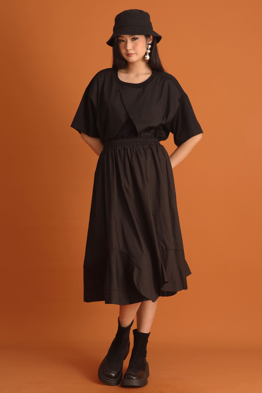 CHOSEN - Seol Petal Skirt in Black