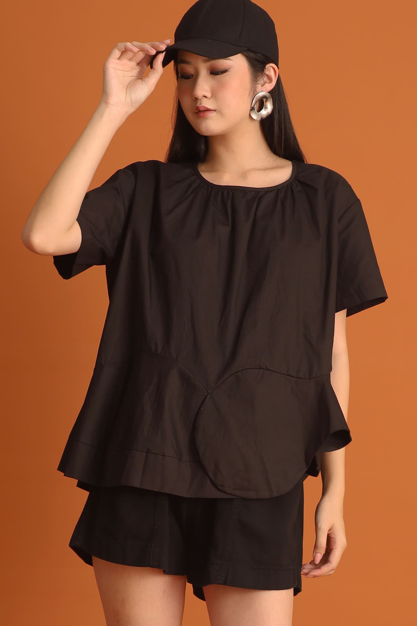 CHOSEN - Min Petal Top in Black