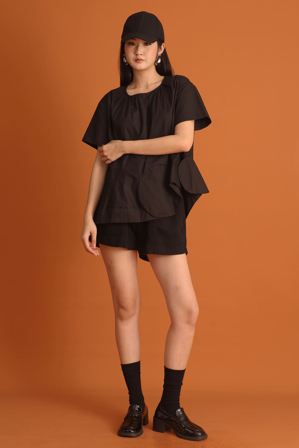 CHOSEN - Min Petal Top in Black
