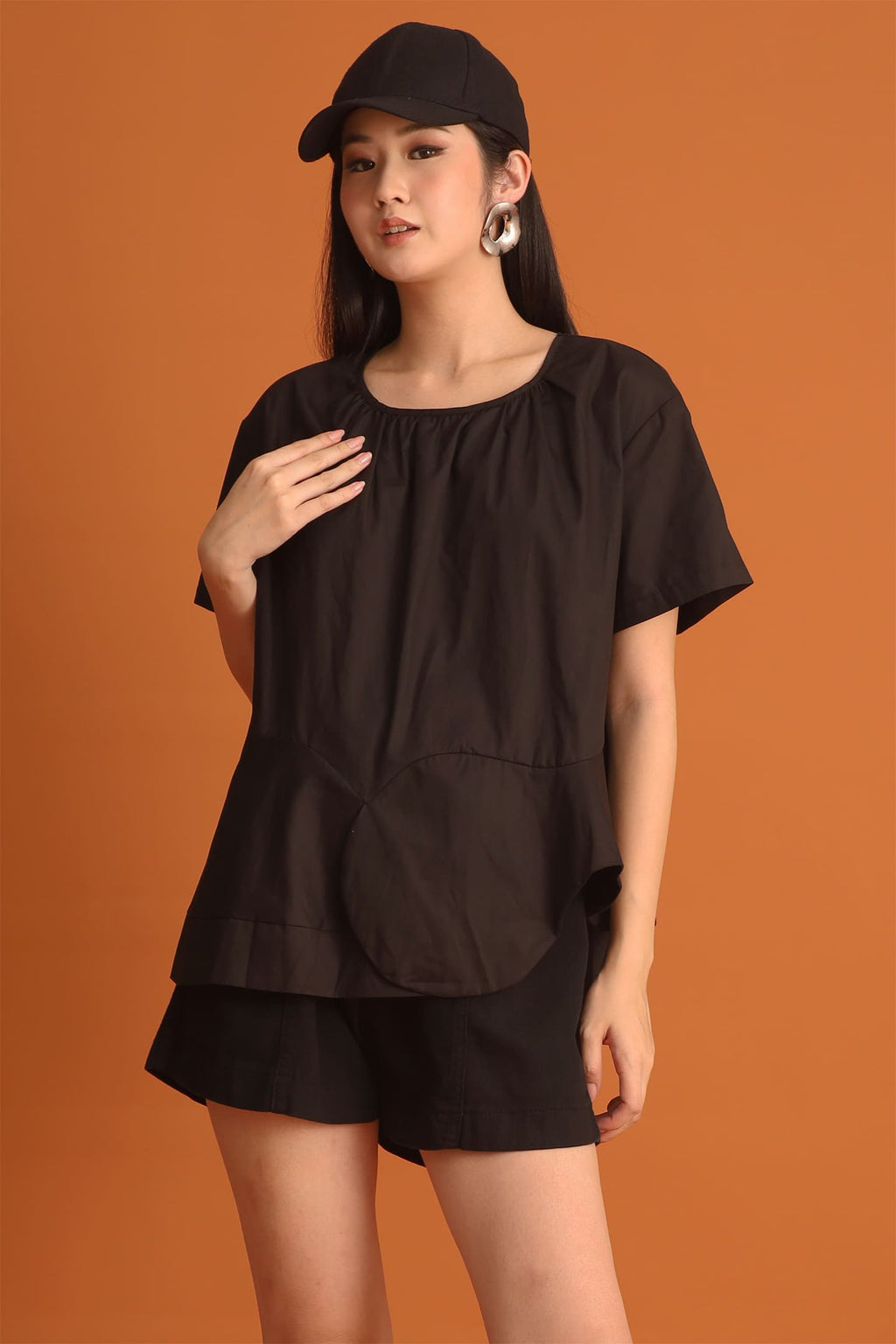 CHOSEN - Min Petal Top in Black