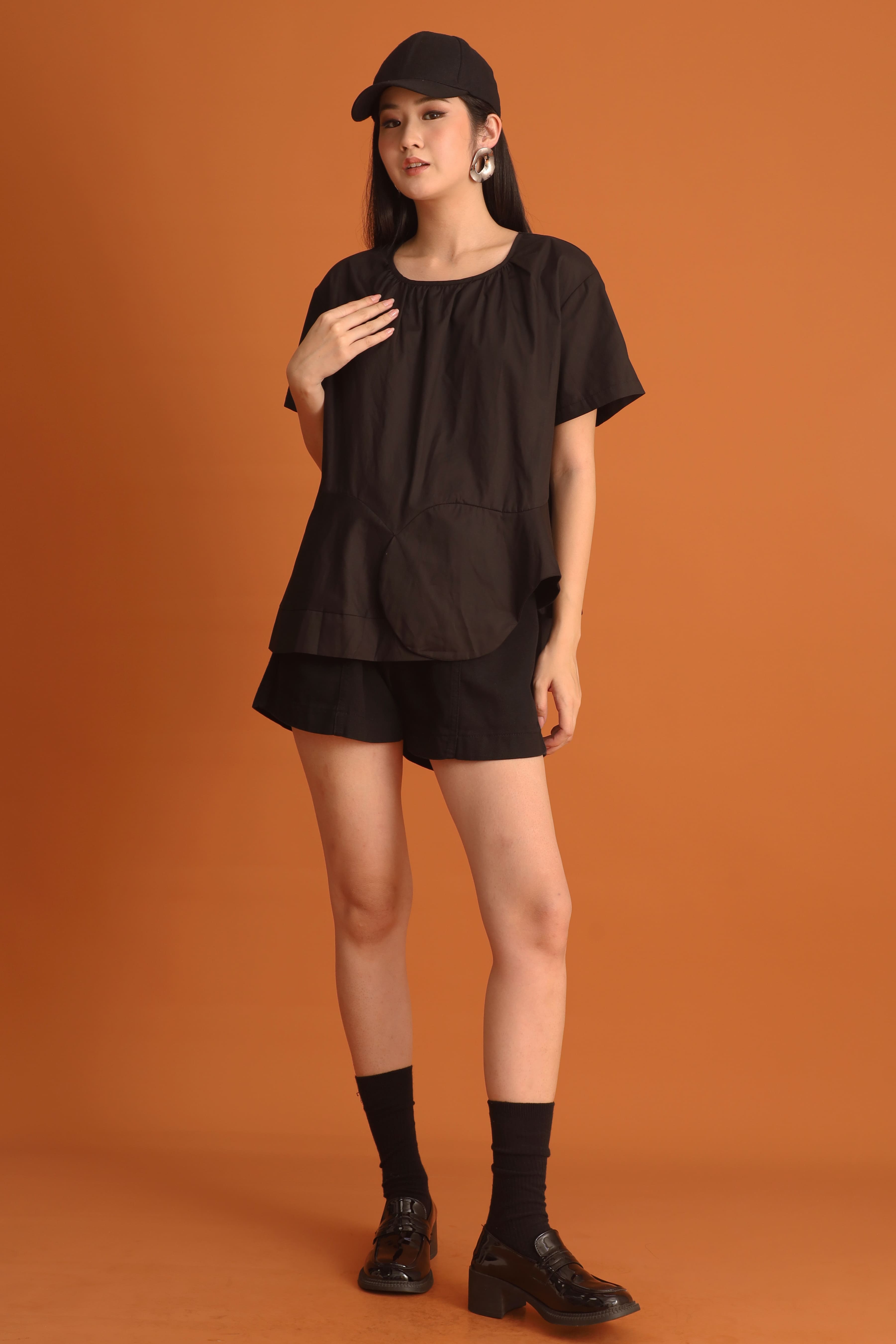 CHOSEN - Min Petal Top in Black