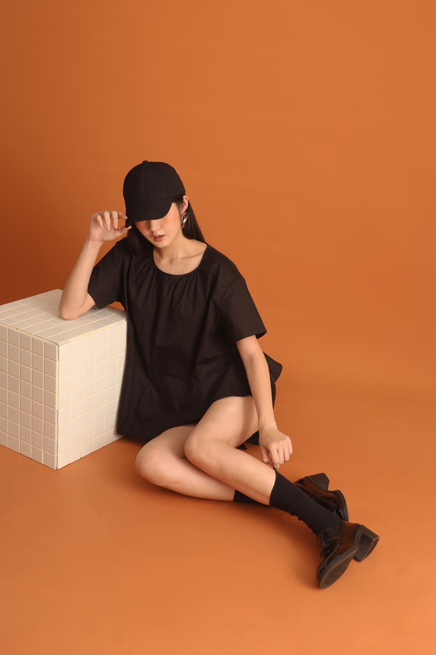 CHOSEN - Min Petal Top in Black