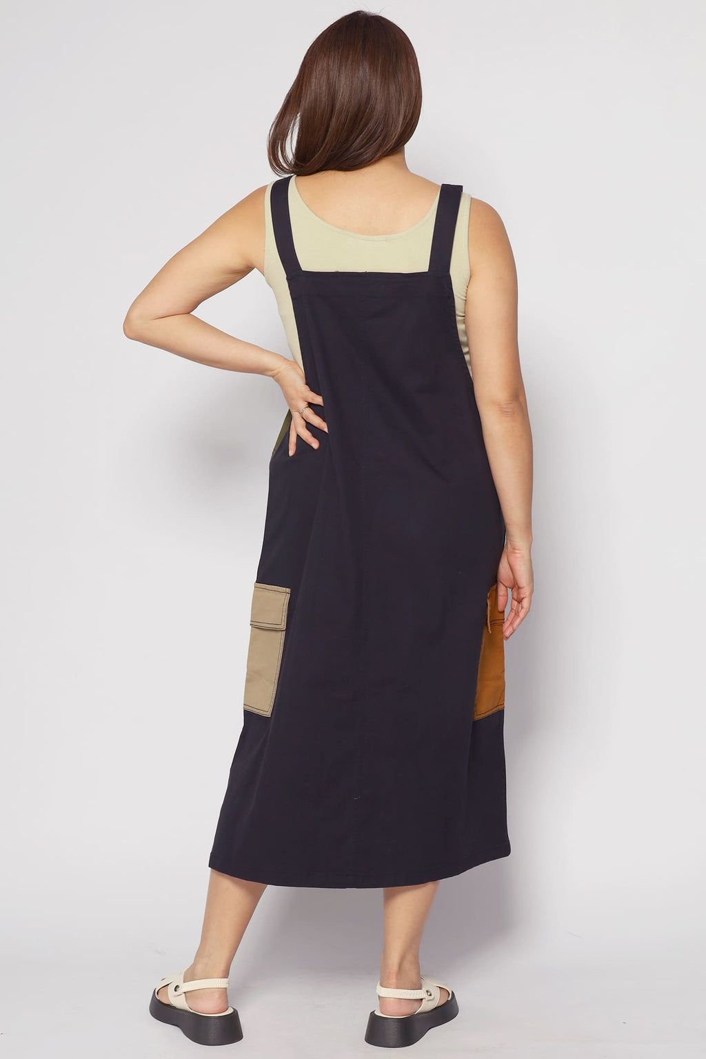 Phoenix Colourblock Pinafore Dress