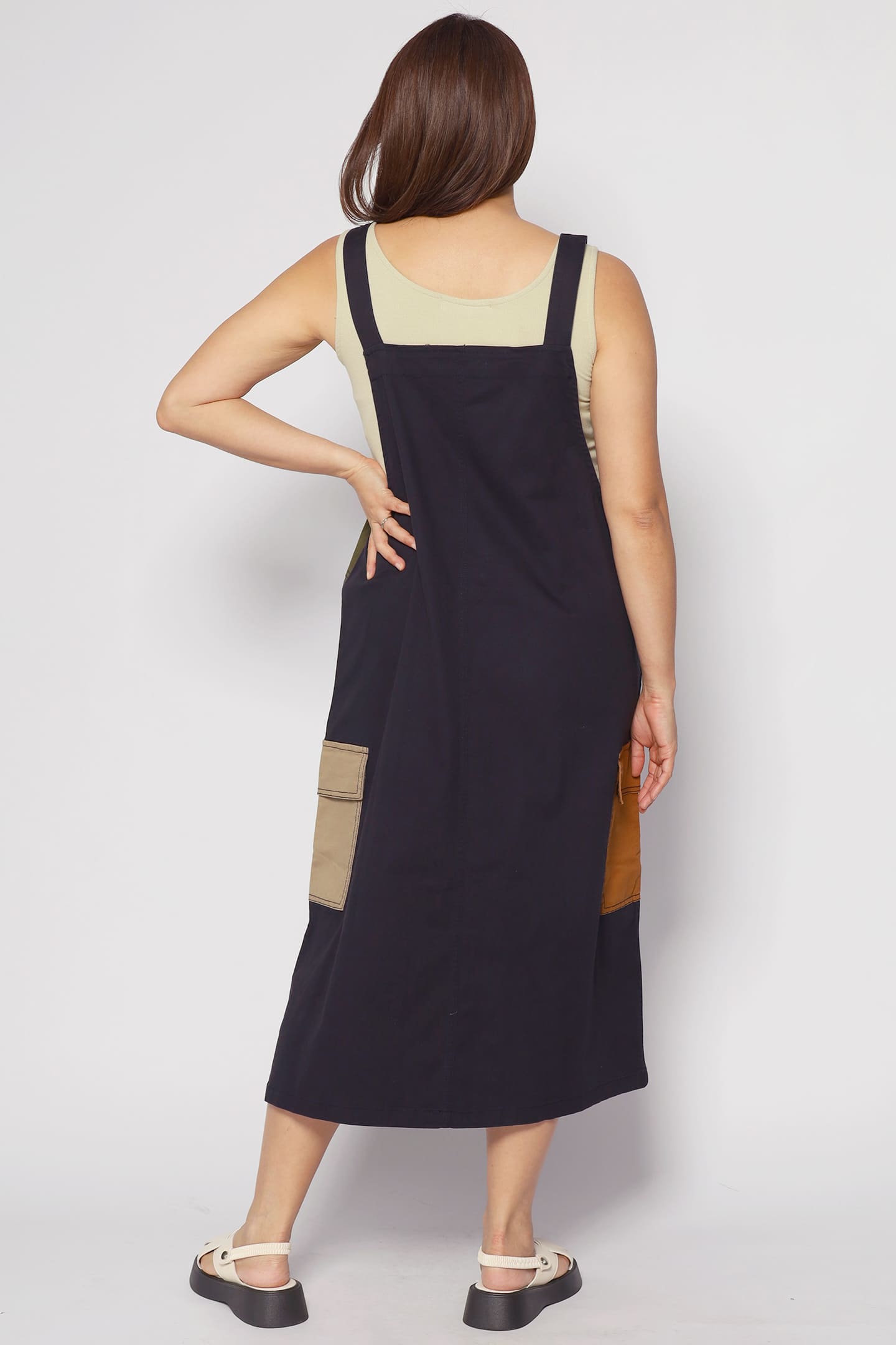 Phoenix Colourblock Pinafore Dress